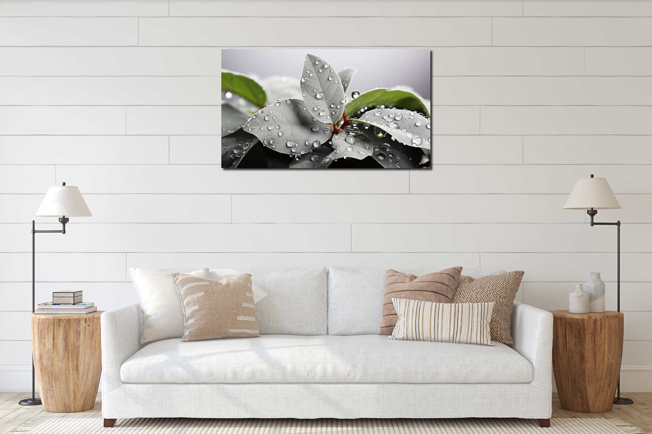 Canvas above sideboard for size context