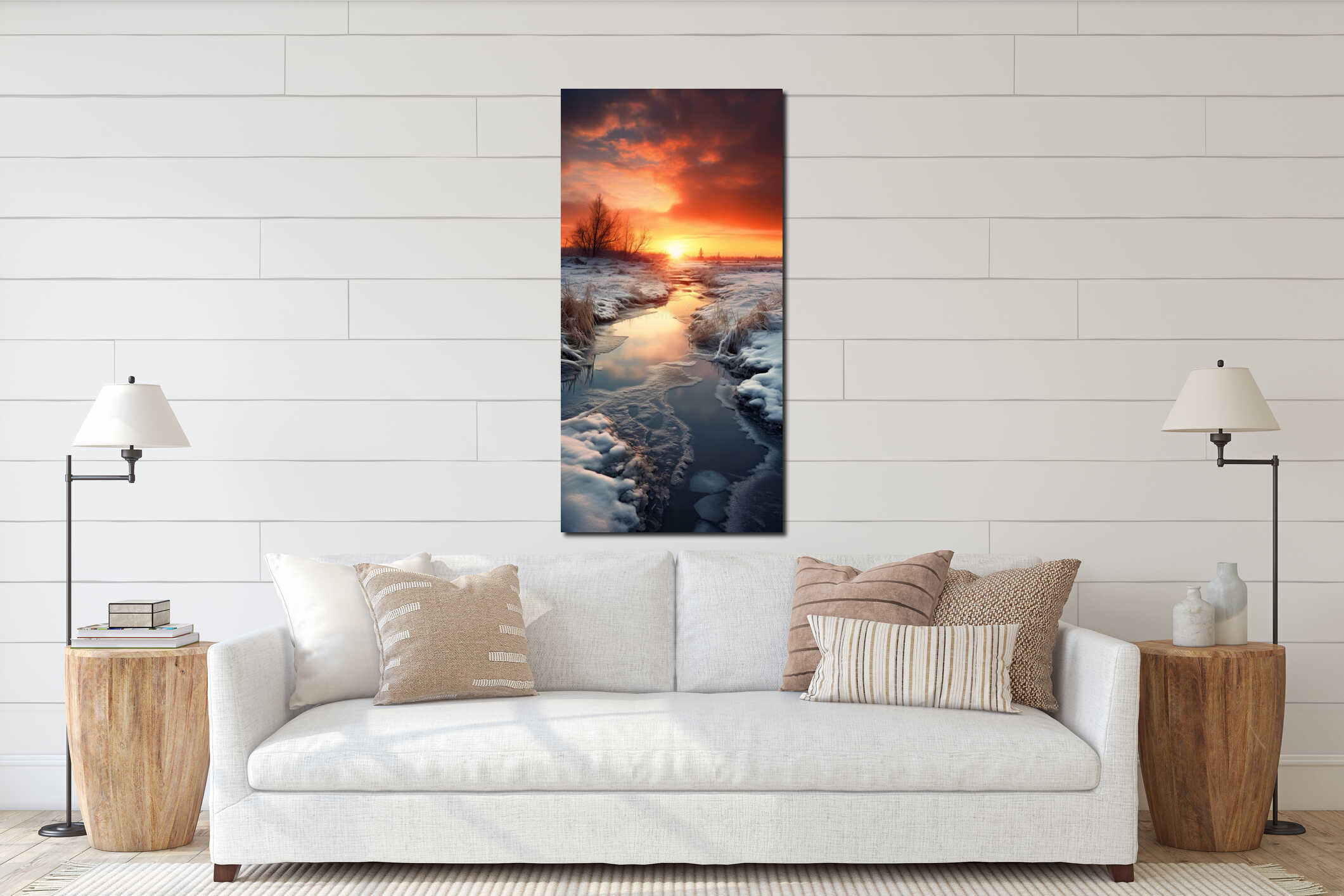 Capturing The Beauty Of Winter Sunsets In The Country interior mockup