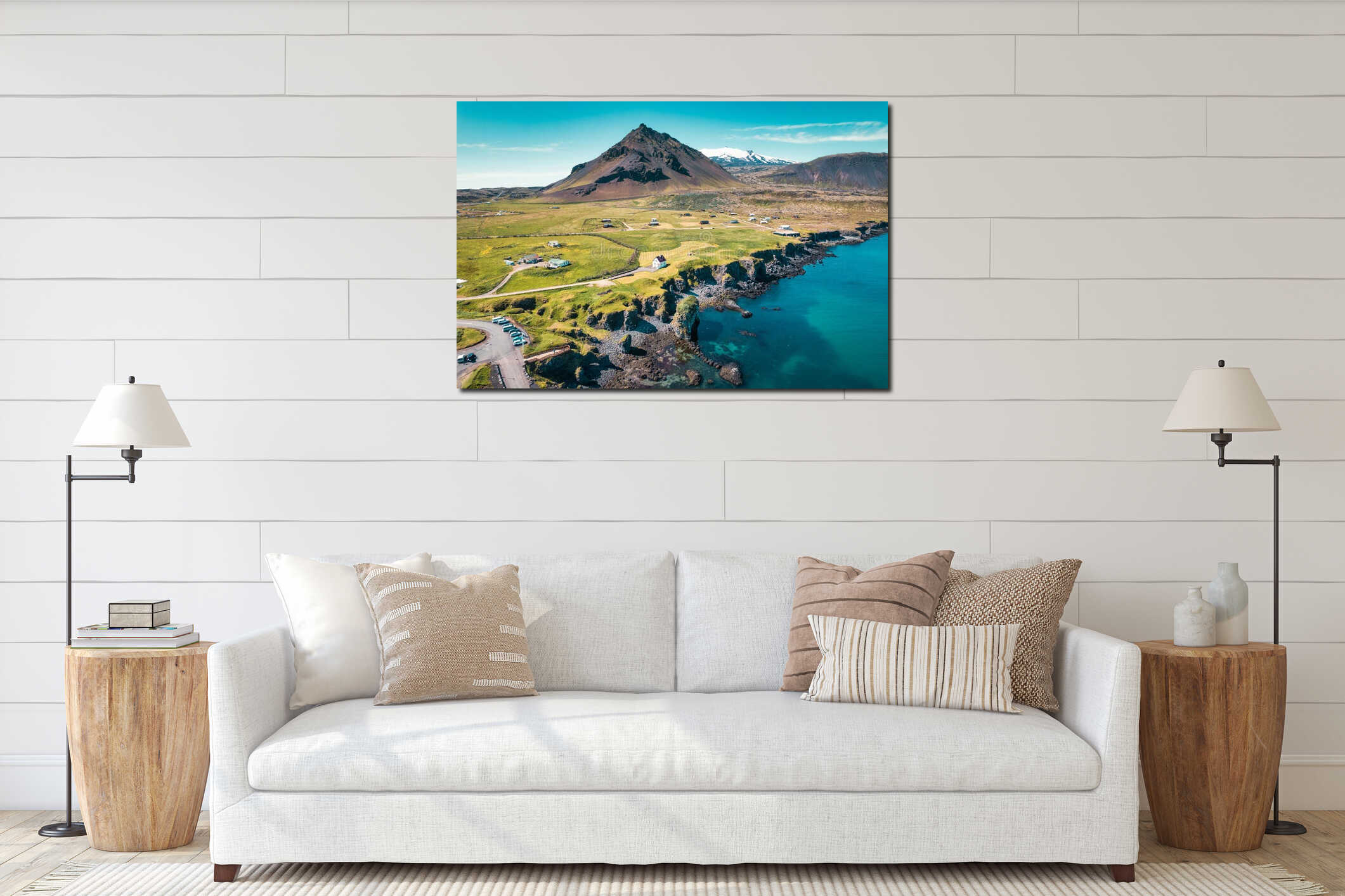 Canvas above sideboard for size context