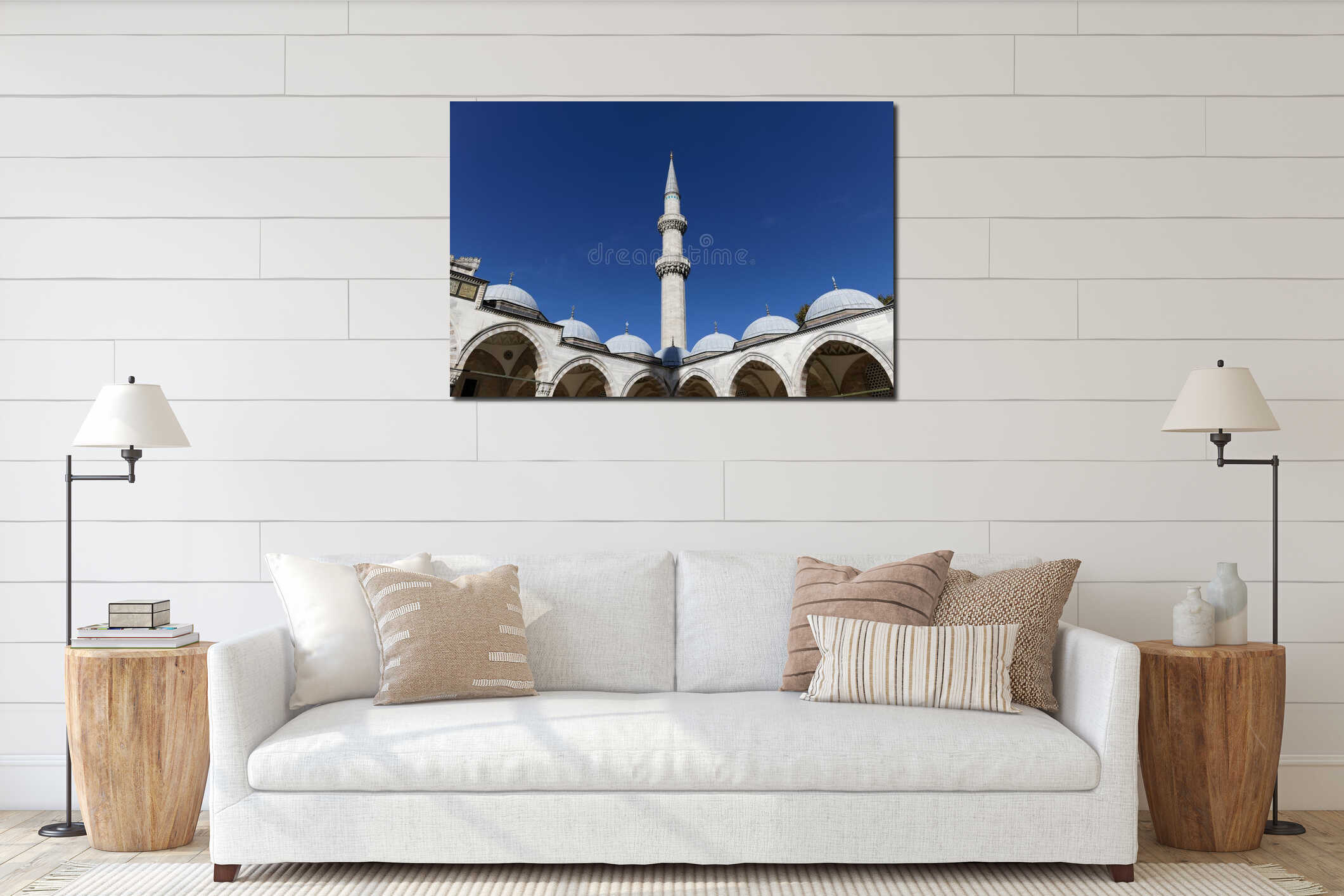 Turkey Istanbul Suleymaniye Mosque interior mockup
