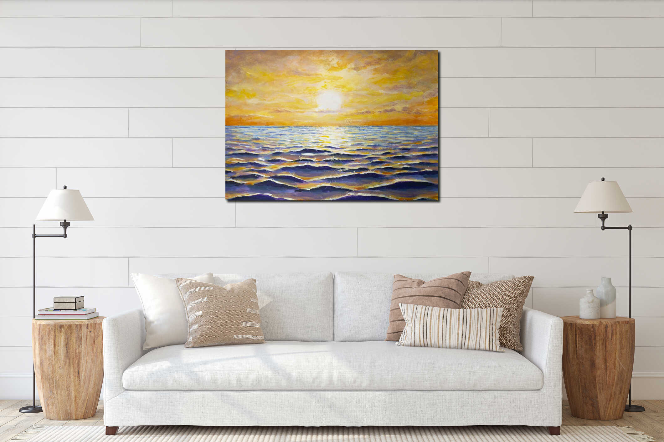 Canvas above sideboard for size context