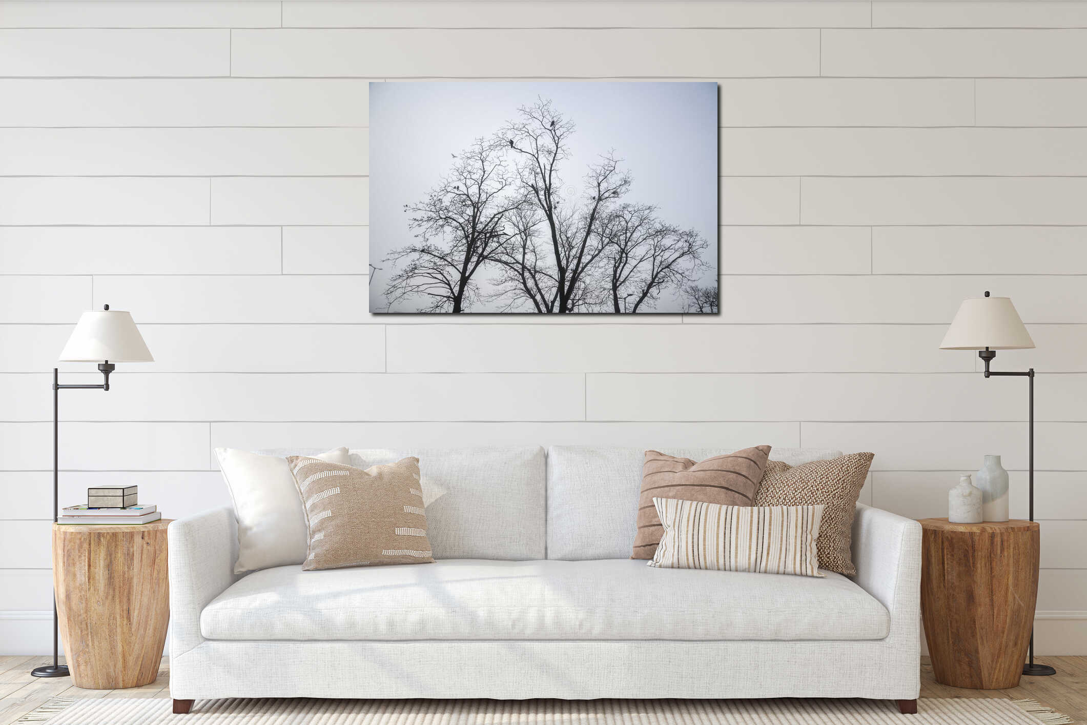 Canvas above sideboard for size context