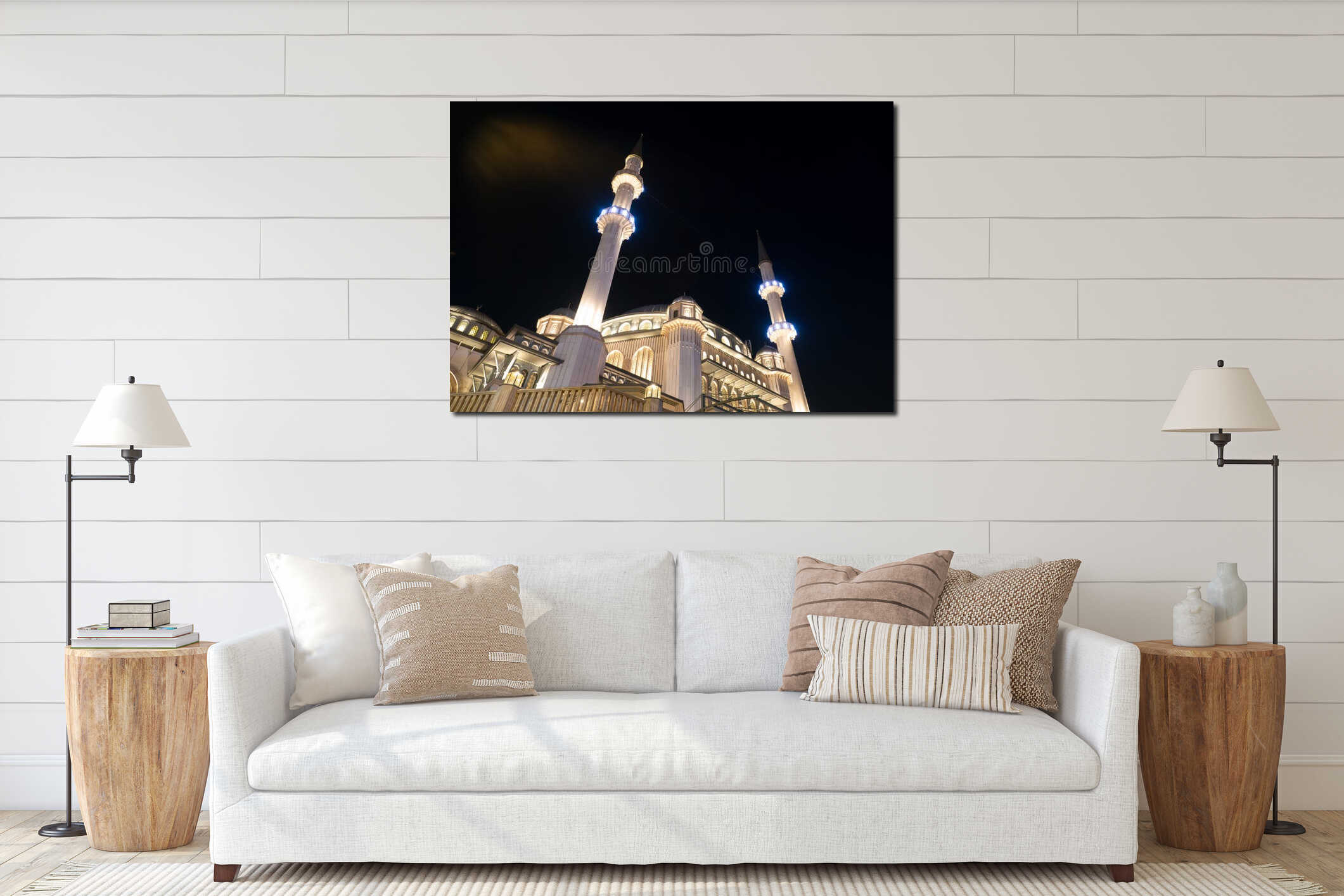 Yenicami Mosque in Eminonu, Istanbul interior mockup