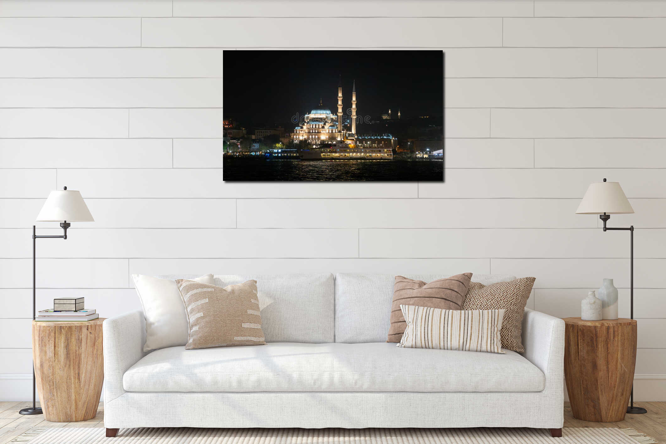 Yenicami Mosque in Eminonu, Istanbul interior mockup