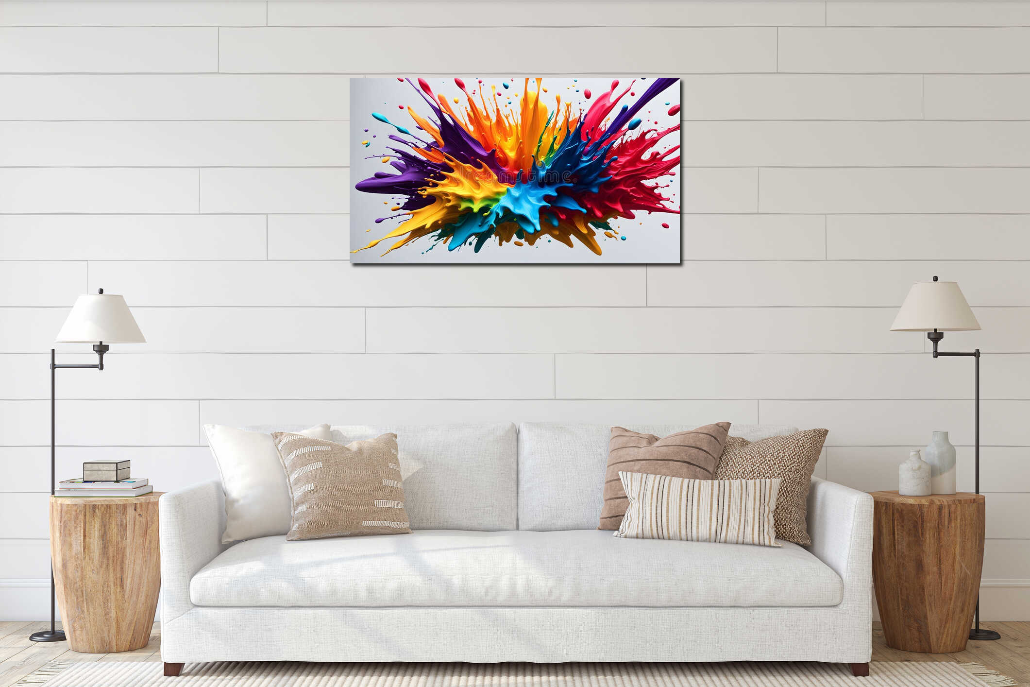 Canvas above sideboard for size context