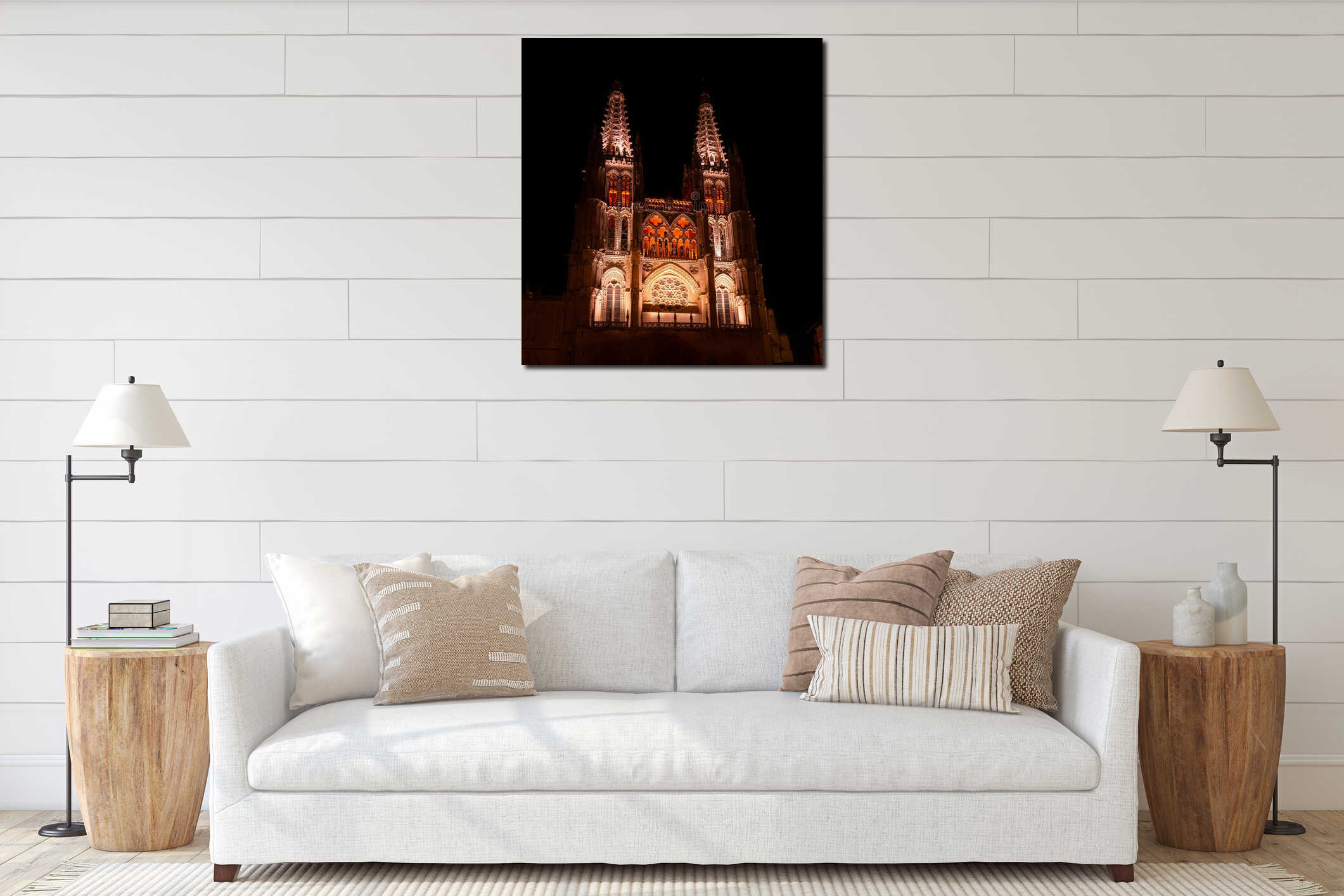 Burgos Cathedral at night interior mockup
