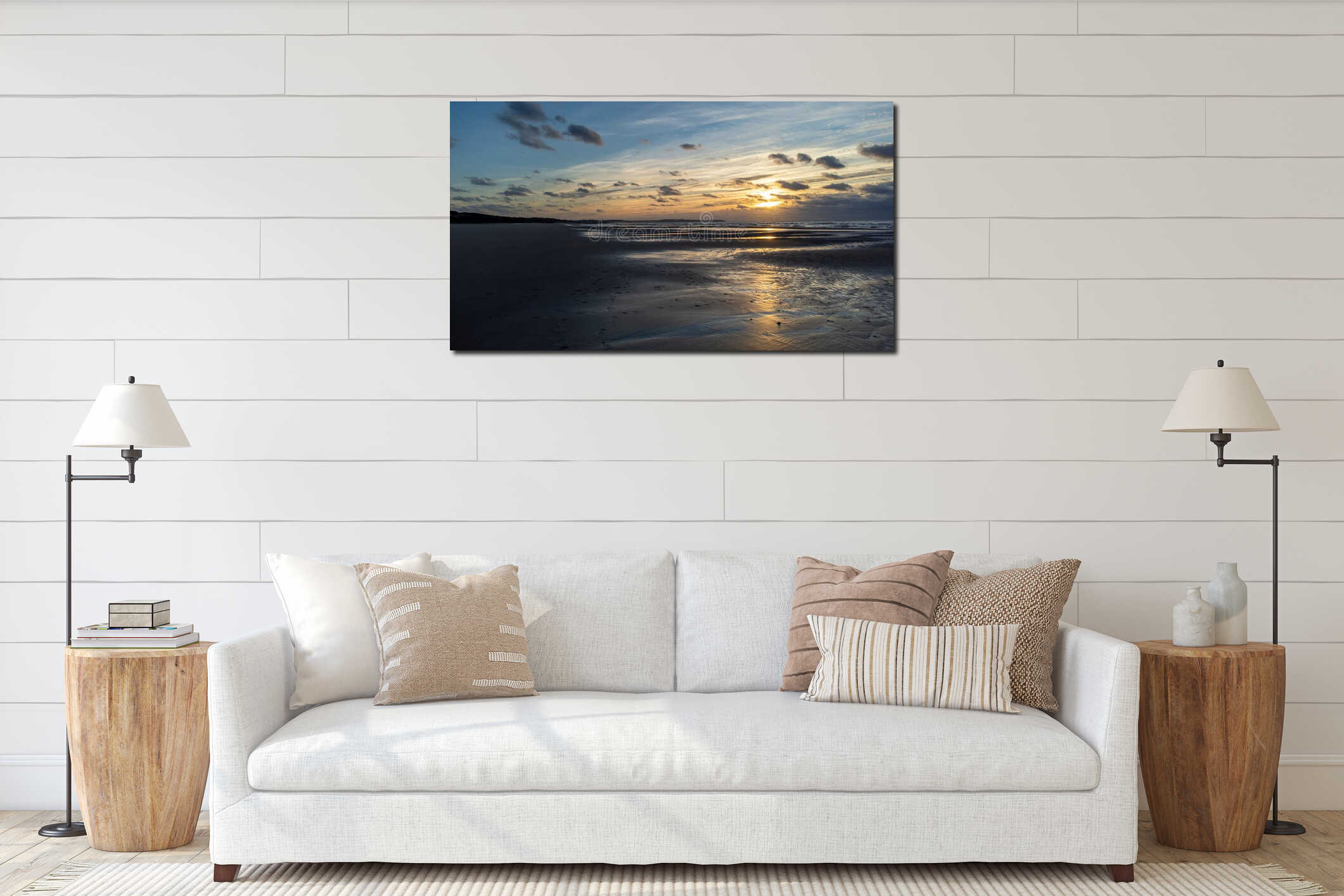Twilight Tapestry over Tidal Sands interior mockup