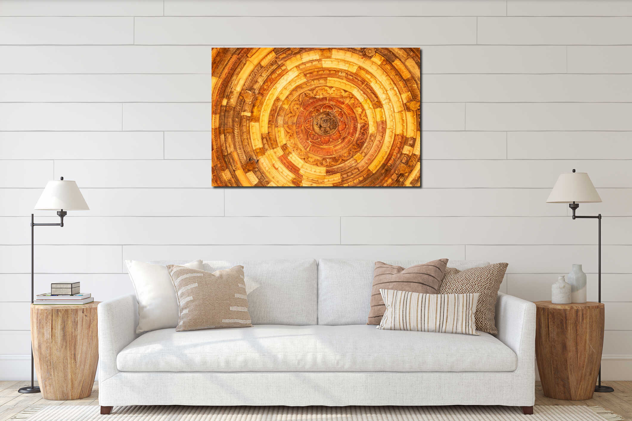 Domed roof detail in the Qutub Minar Complex, Delhi, India interior mockup