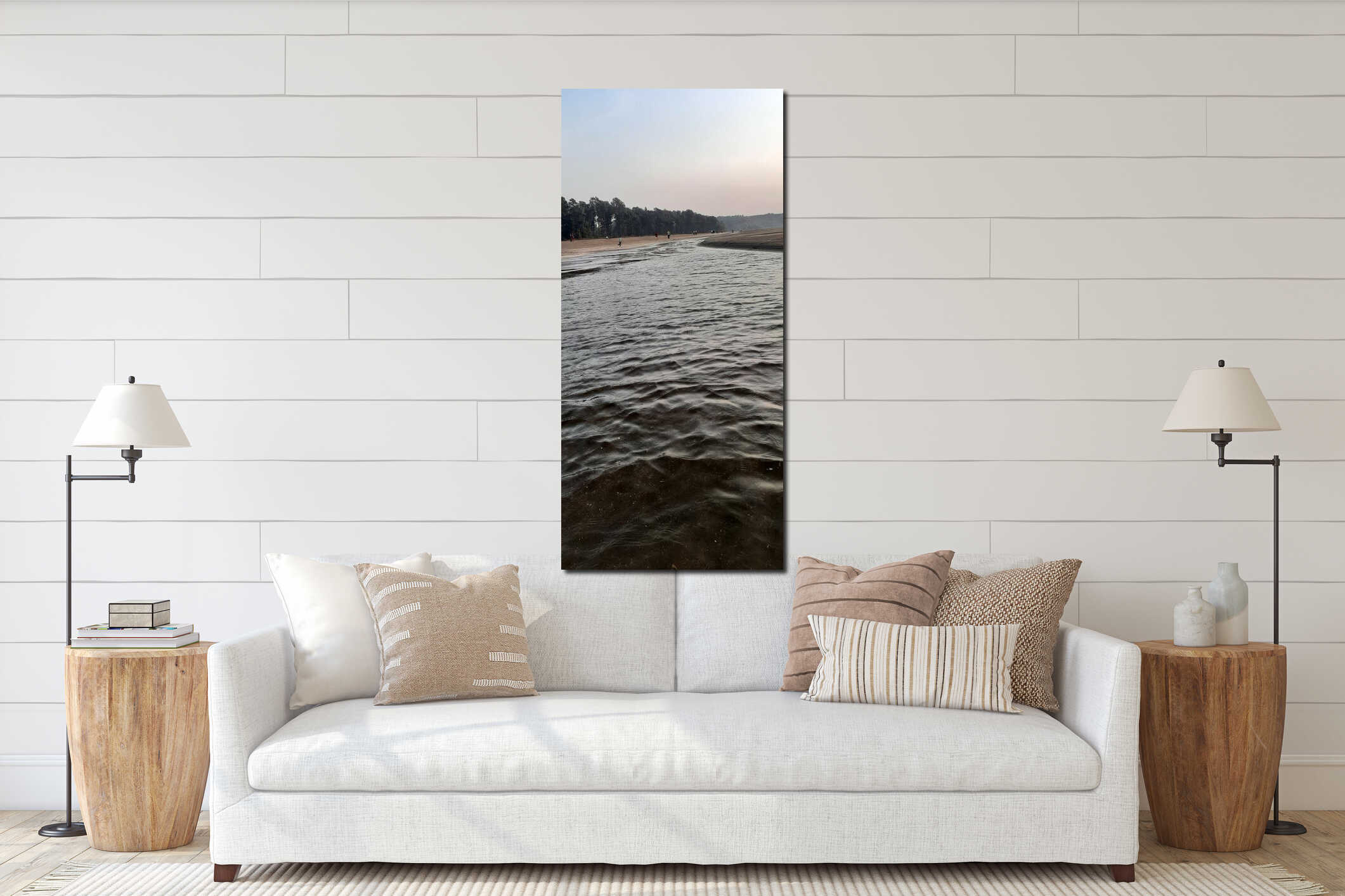 Tranquil Twilight: Captivating Evening Views of Suruchi Beach in Ratnagiri interior mockup