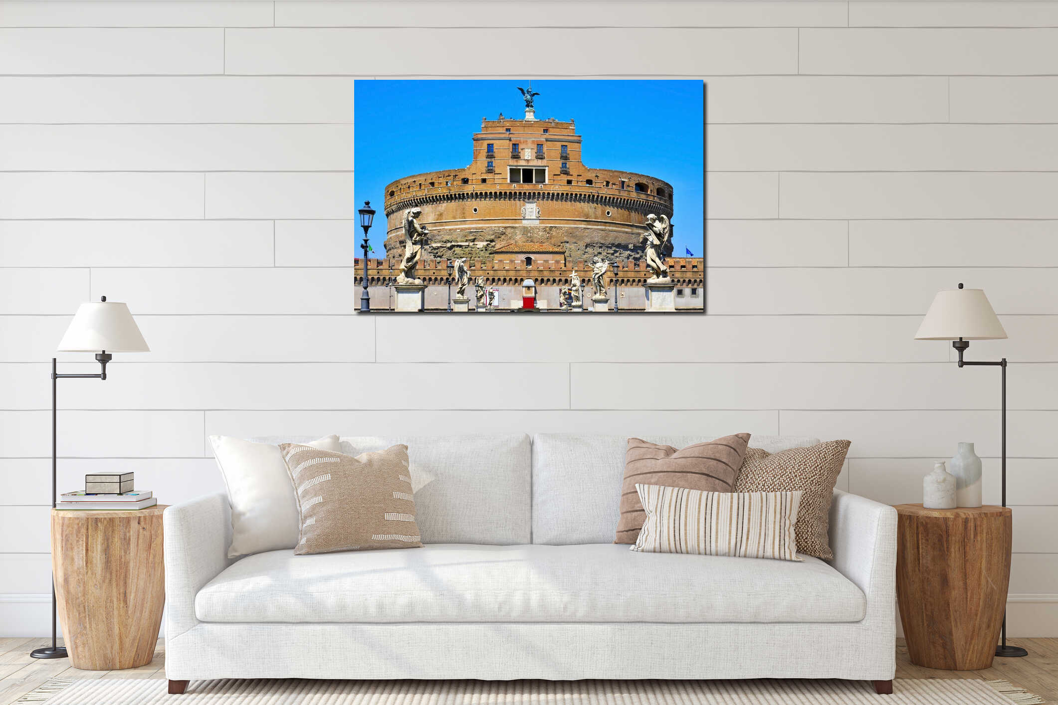 Castel Sant Angelo in Rome, Italy interior mockup