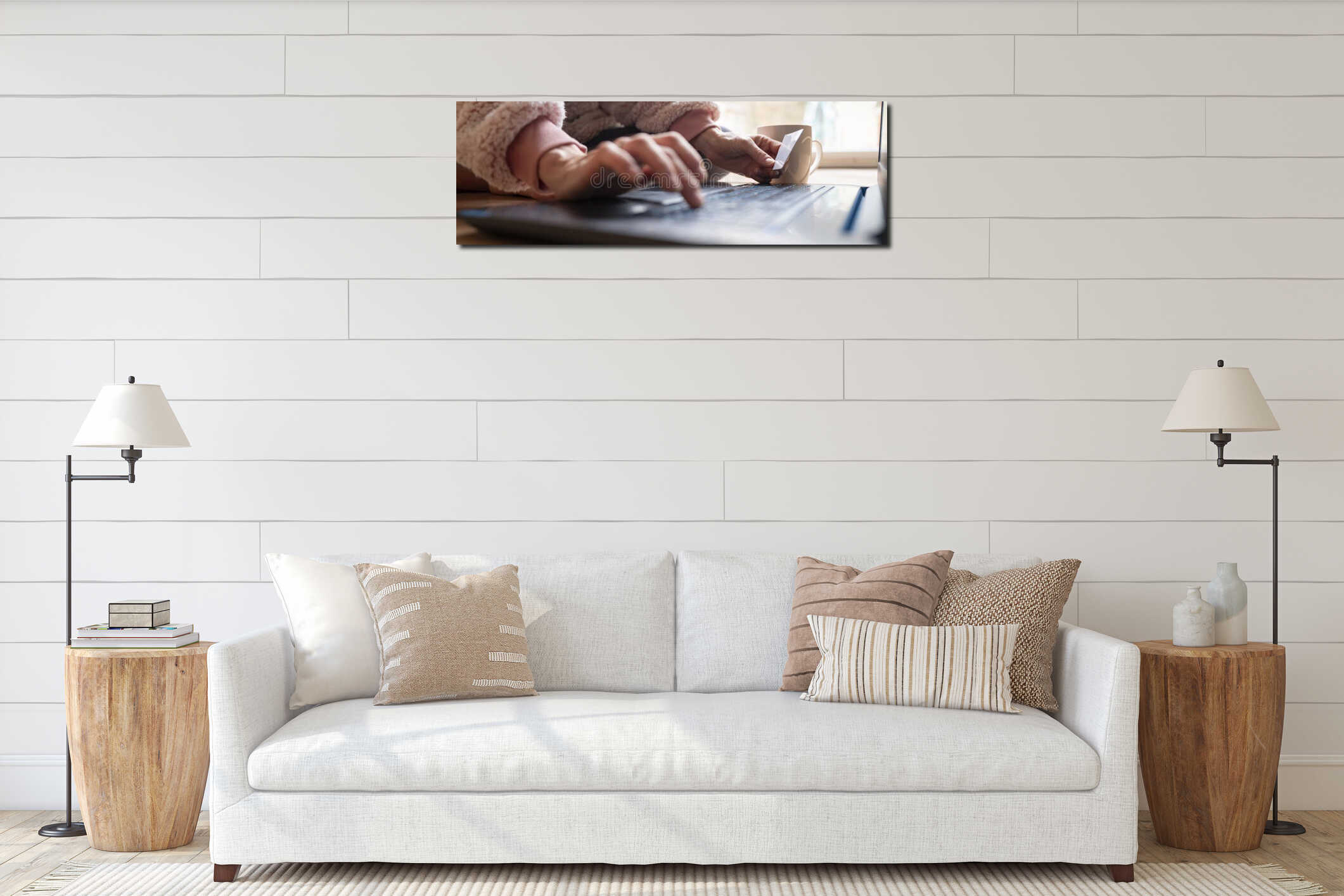 Canvas above sideboard for size context