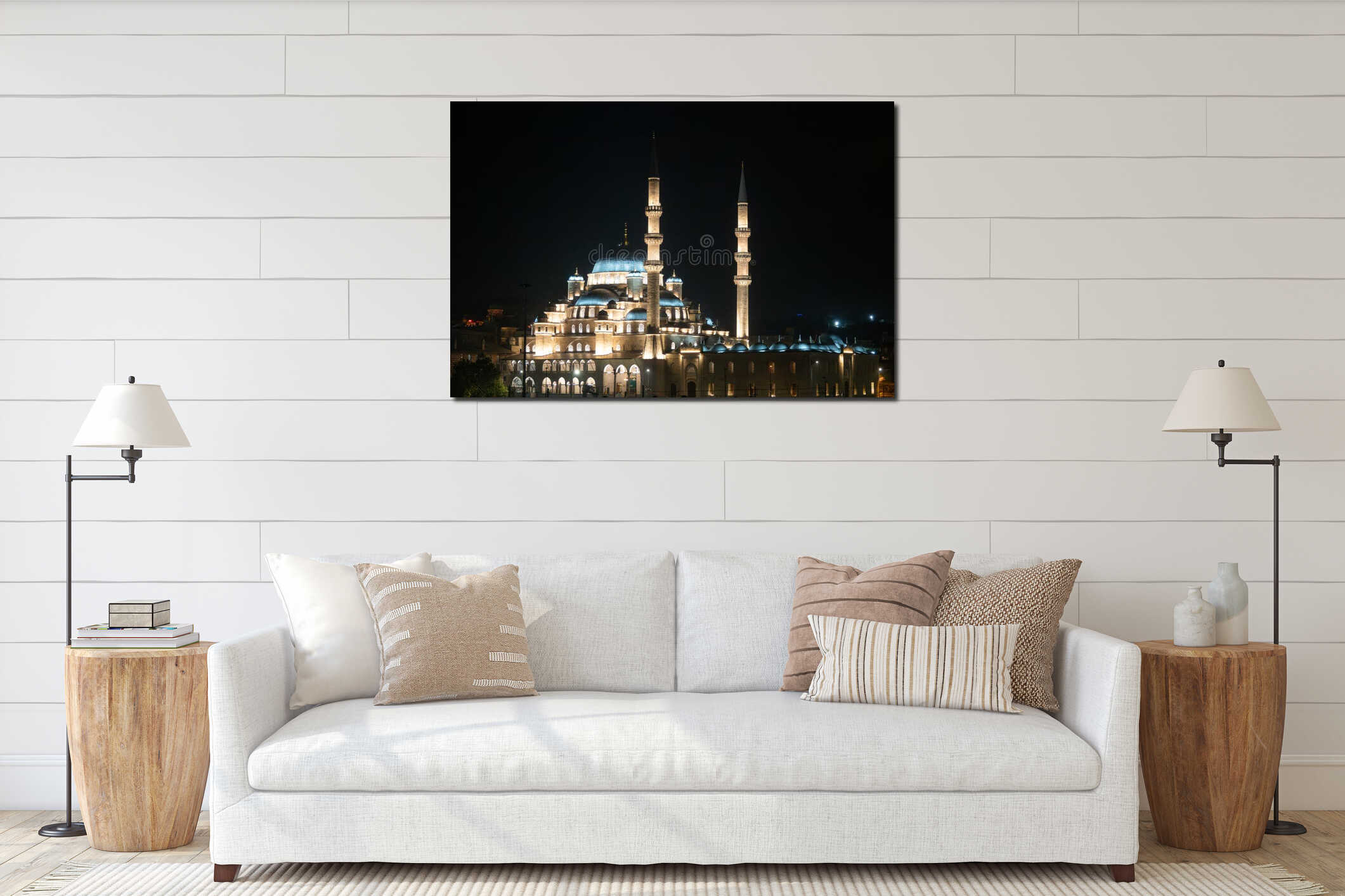 Yenicami Mosque in Eminonu, Istanbul interior mockup