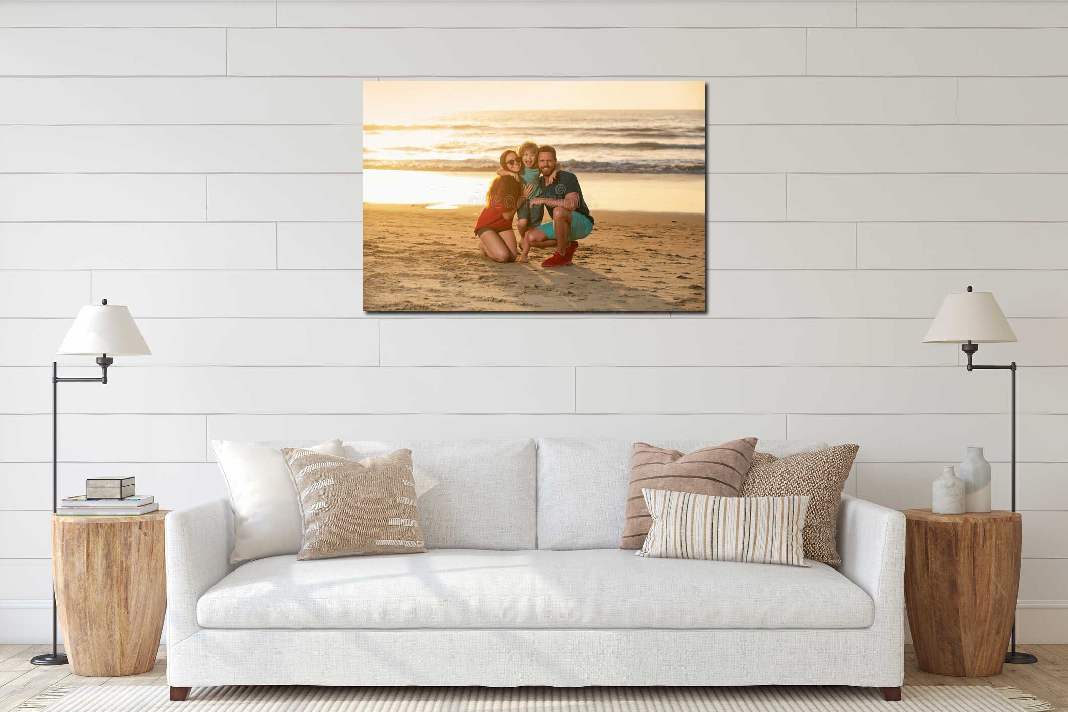 Canvas above sideboard for size context