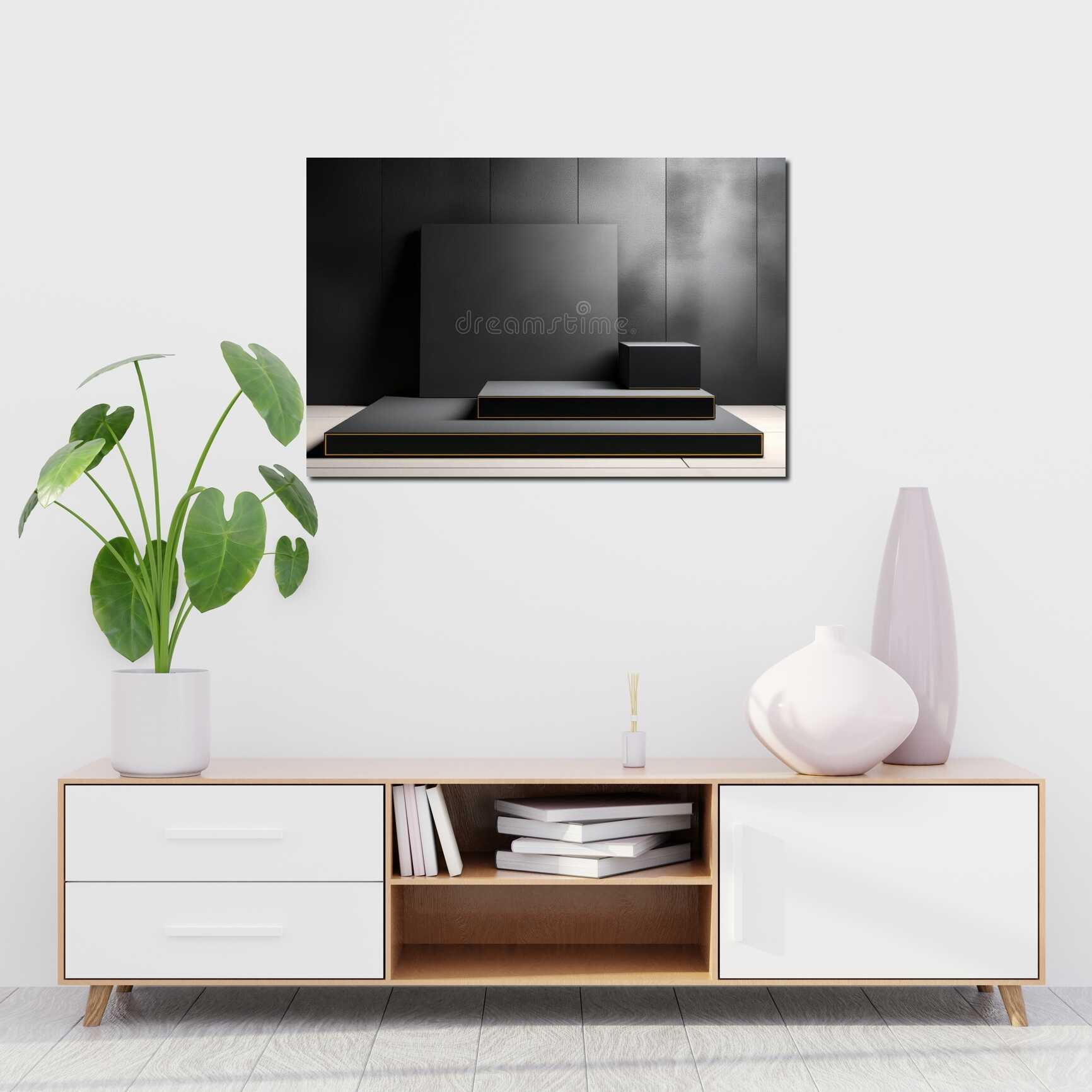 Canvas above sofa for size context