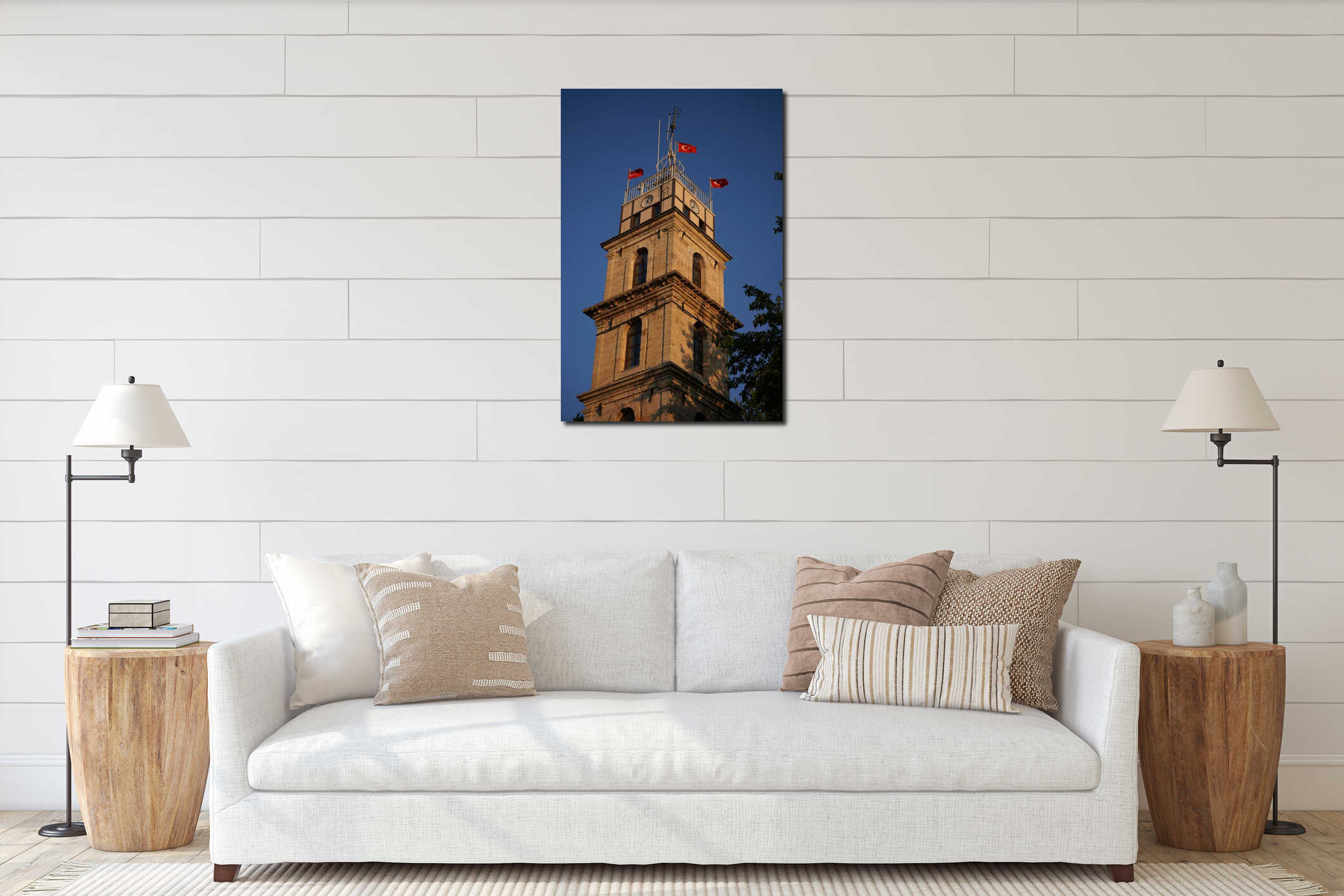 Tophane Clock Tower in Bursa, Turkiye interior mockup