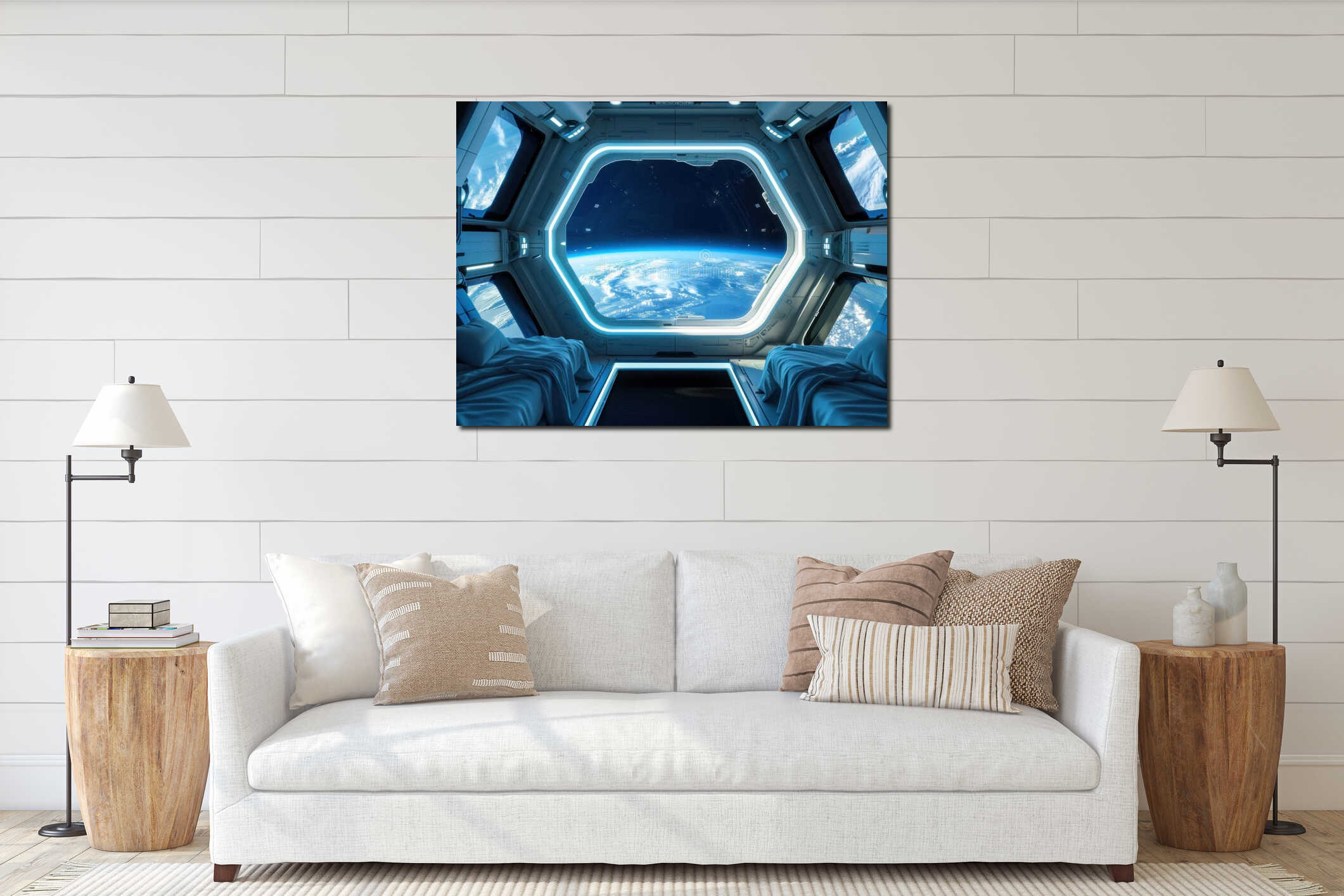 Canvas above sideboard for size context