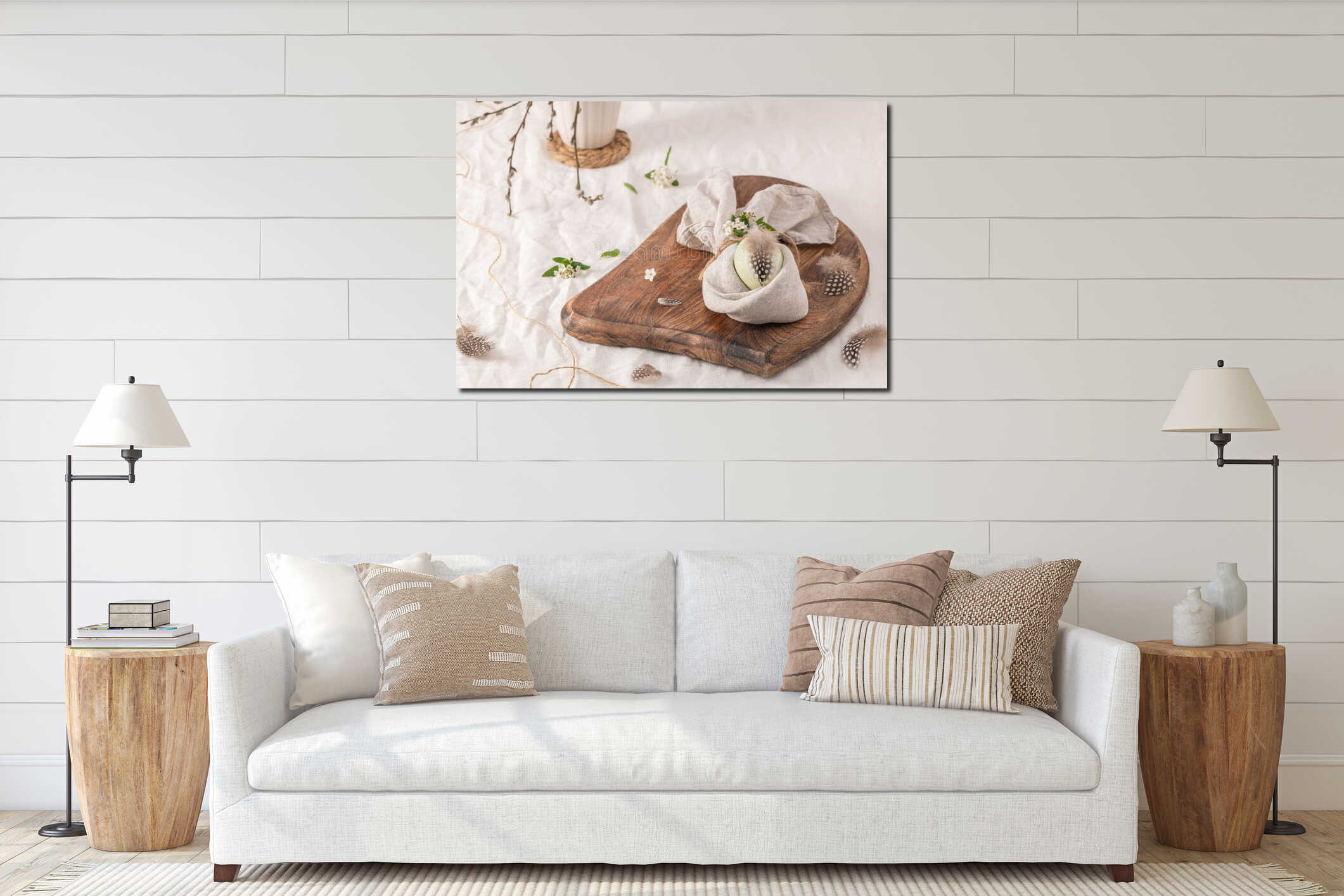 Canvas above sideboard for size context