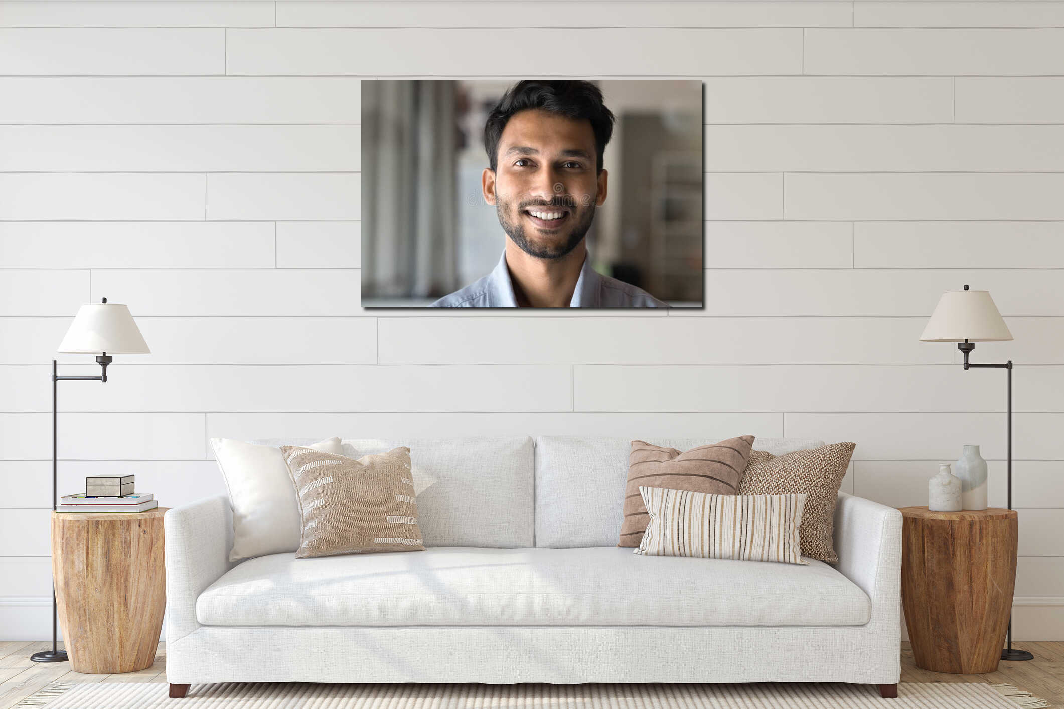 Canvas above sideboard for size context