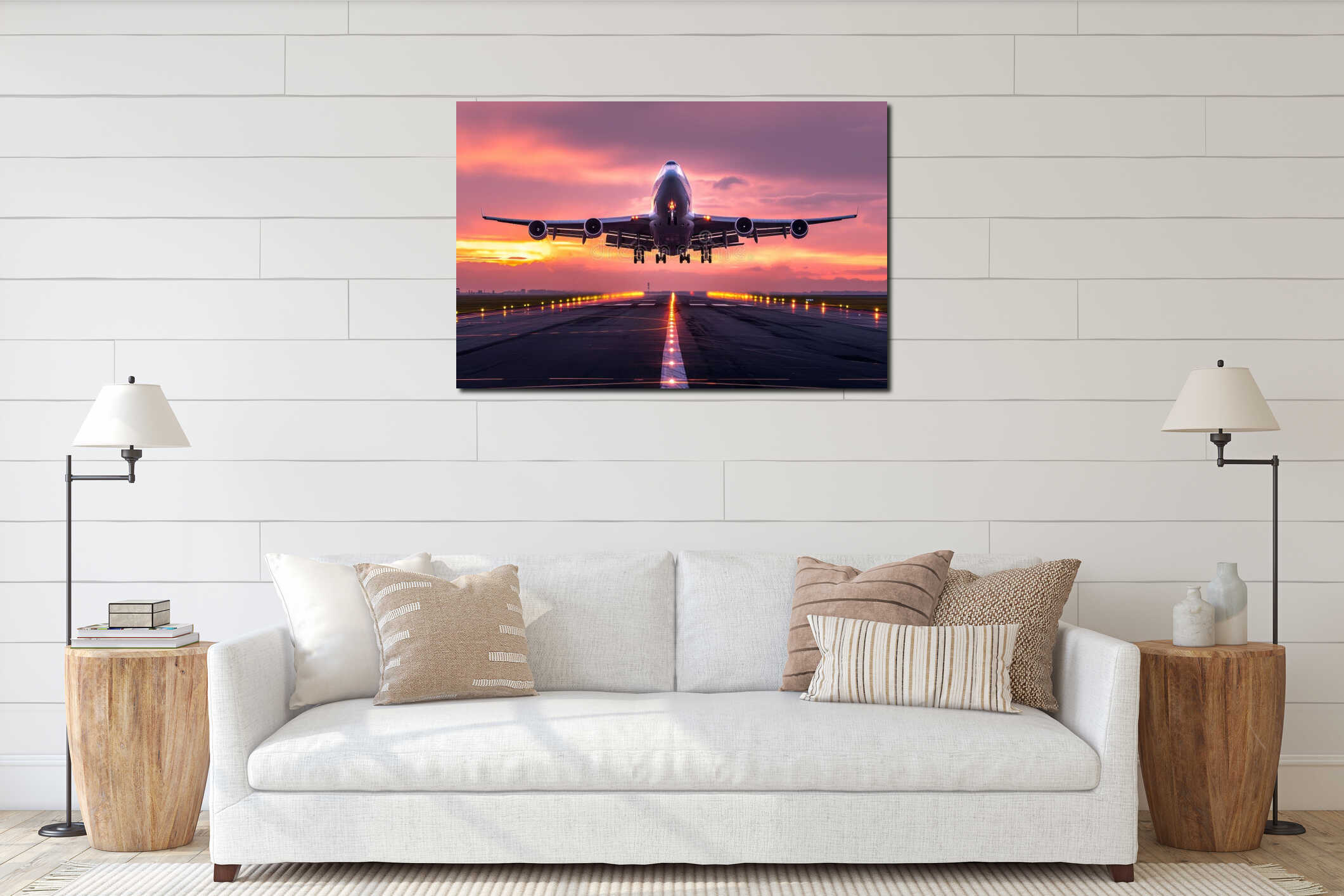 Canvas above sideboard for size context