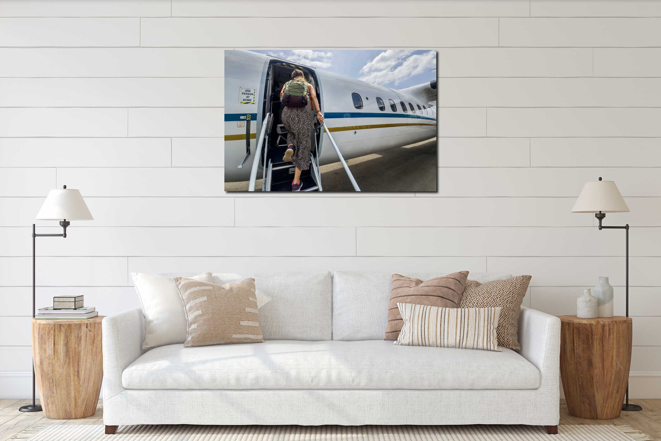 Canvas above sideboard for size context