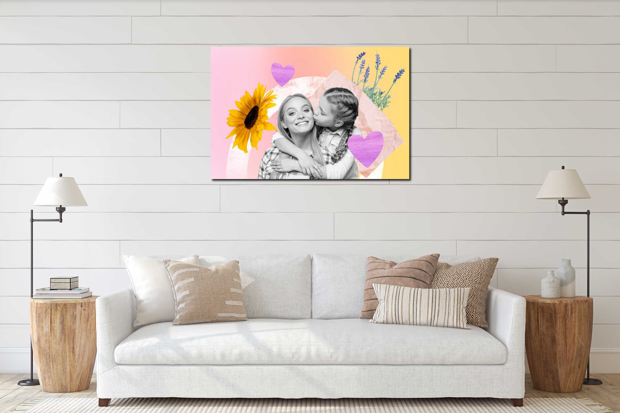 Canvas above sideboard for size context