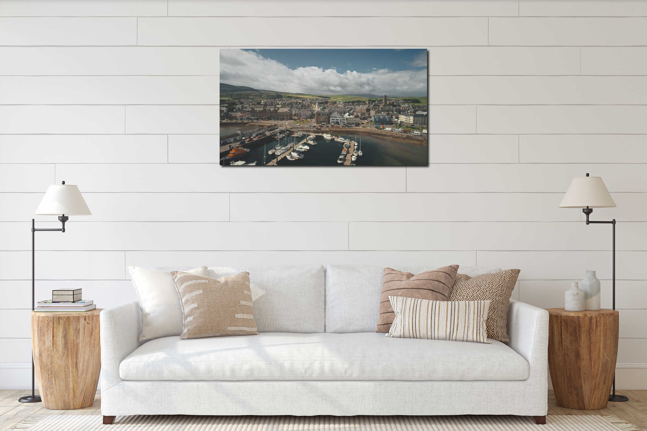 Canvas above sideboard for size context