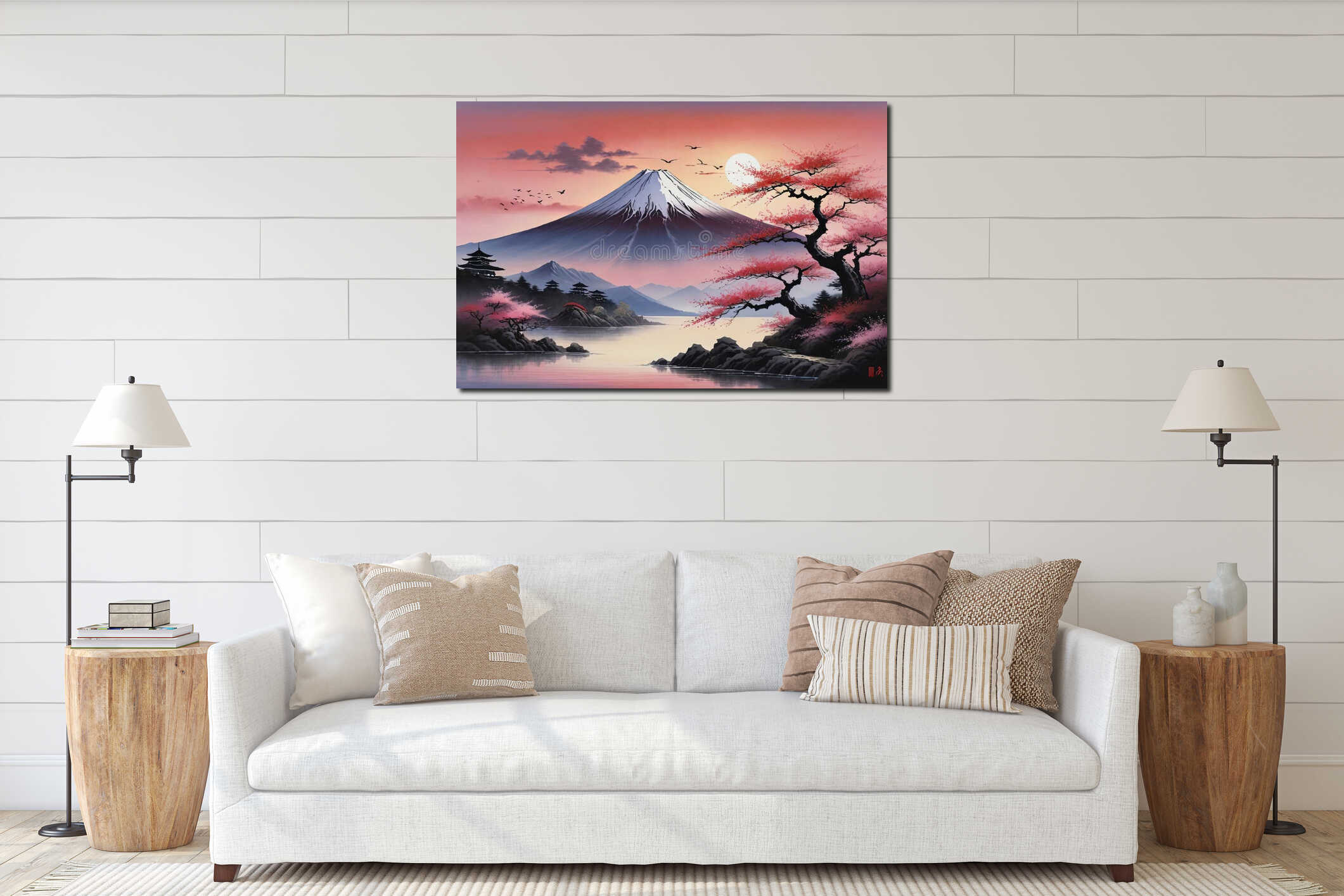 Canvas above sideboard for size context