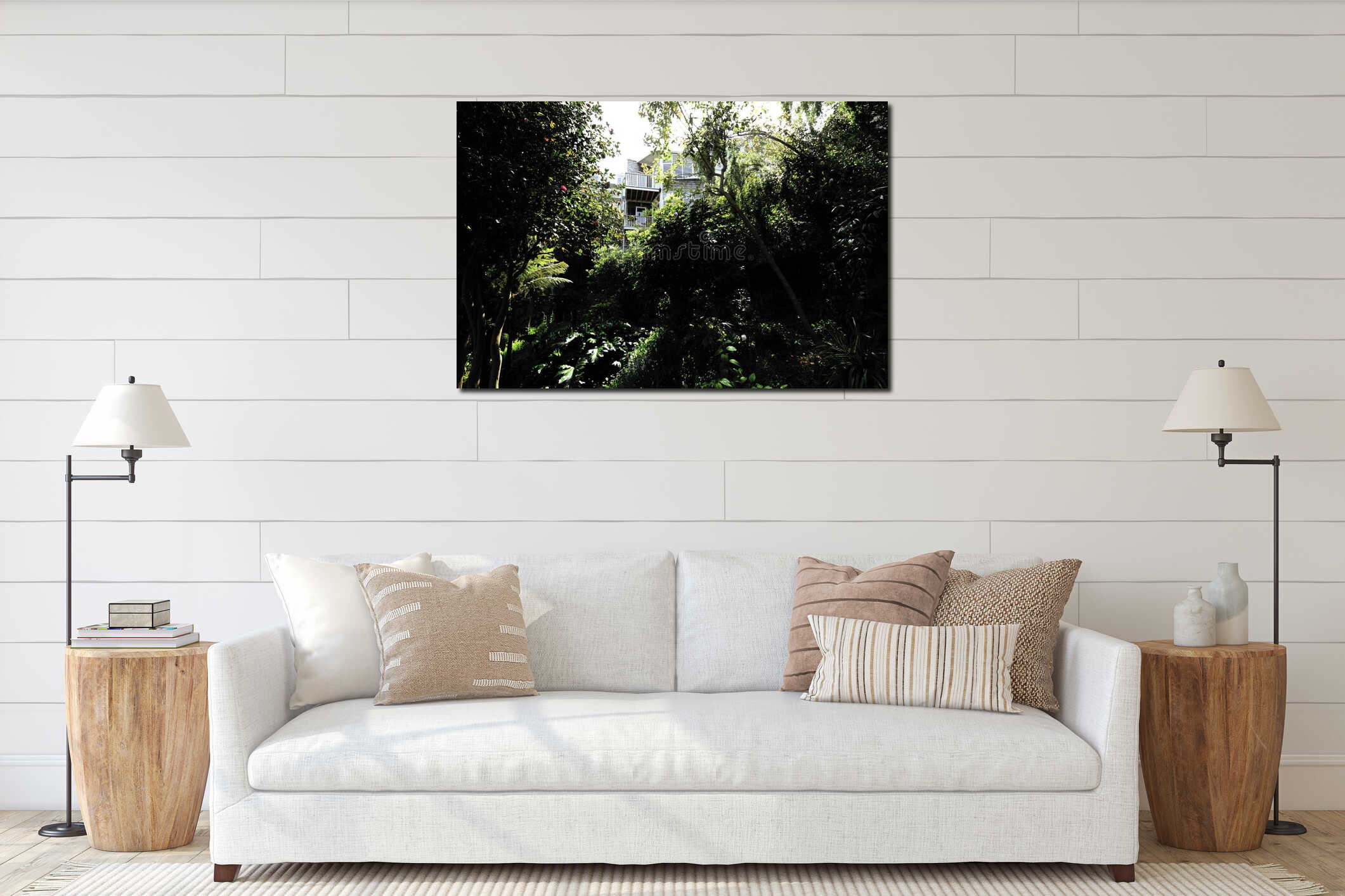 Canvas above sideboard for size context