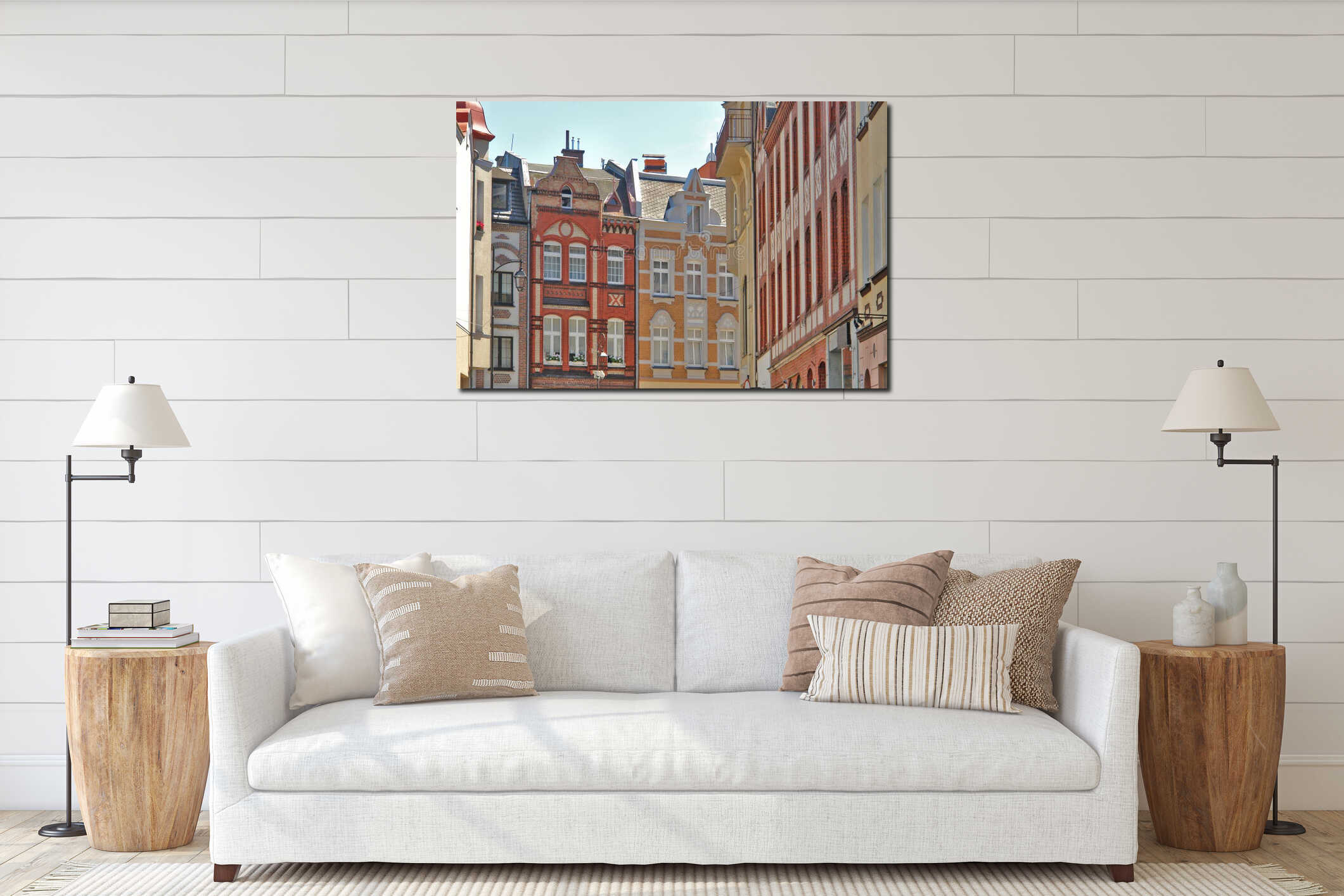 Canvas above sideboard for size context