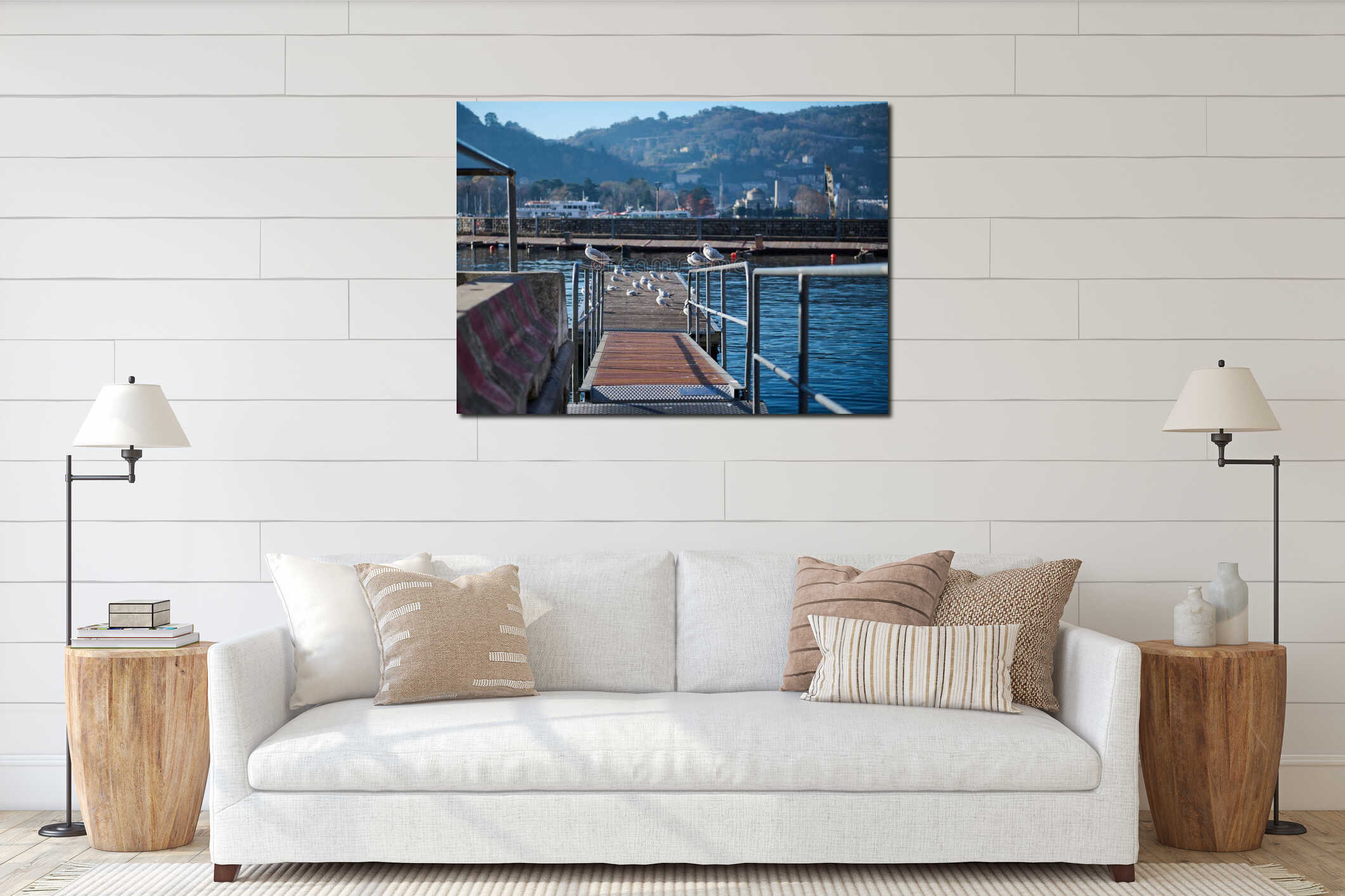 Canvas above sideboard for size context