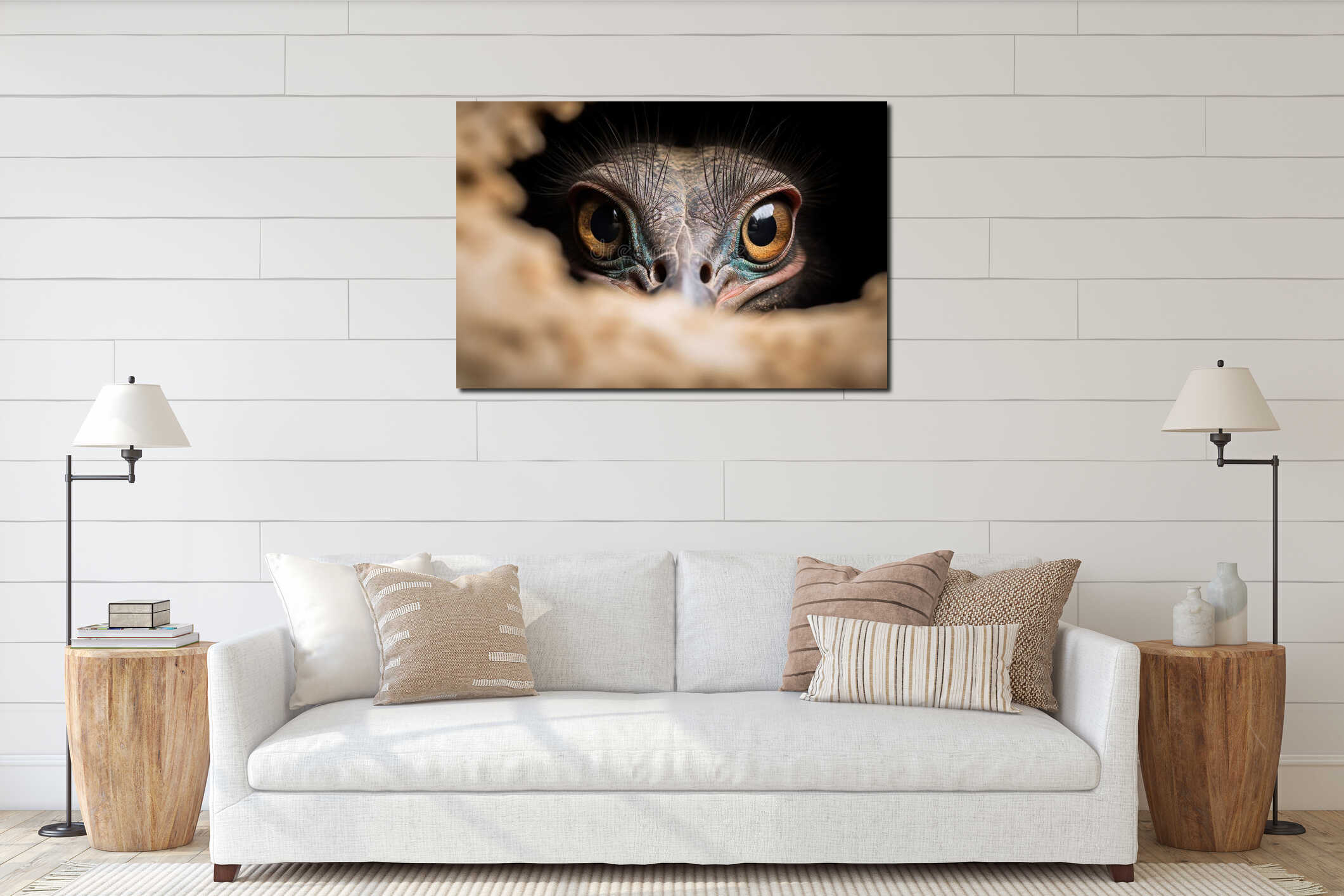 Canvas above sideboard for size context