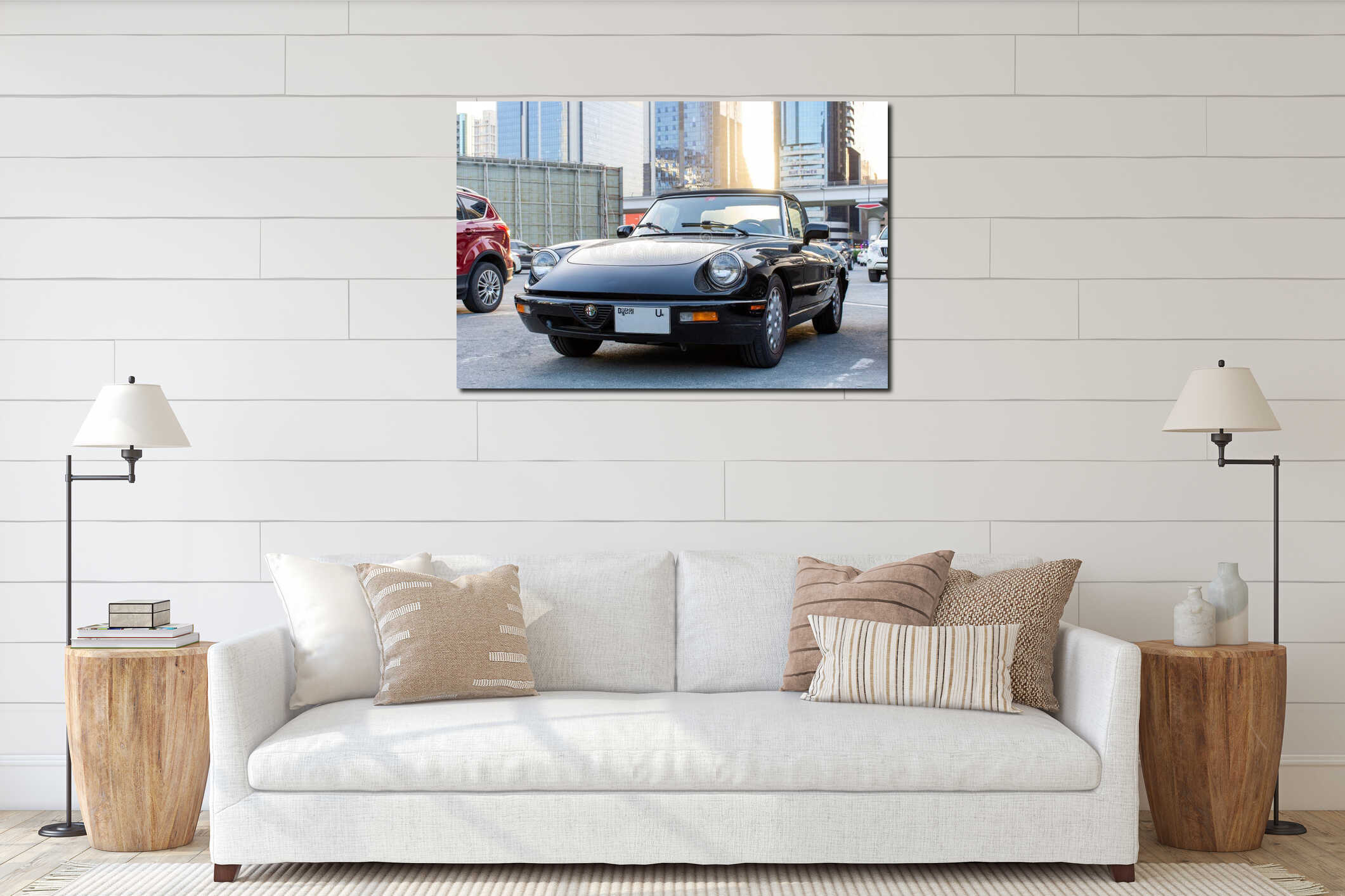 Canvas above sideboard for size context