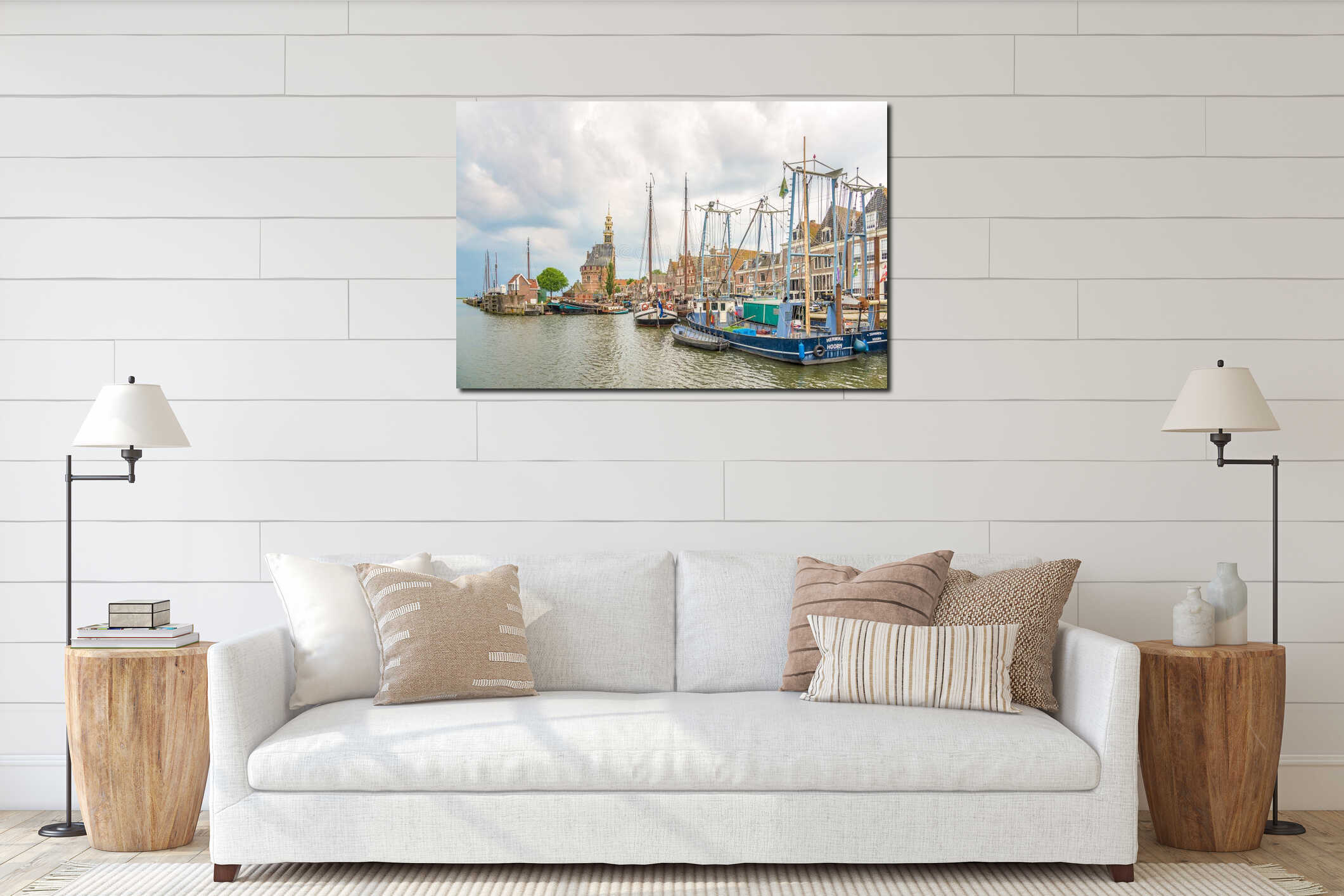 Canvas above sideboard for size context