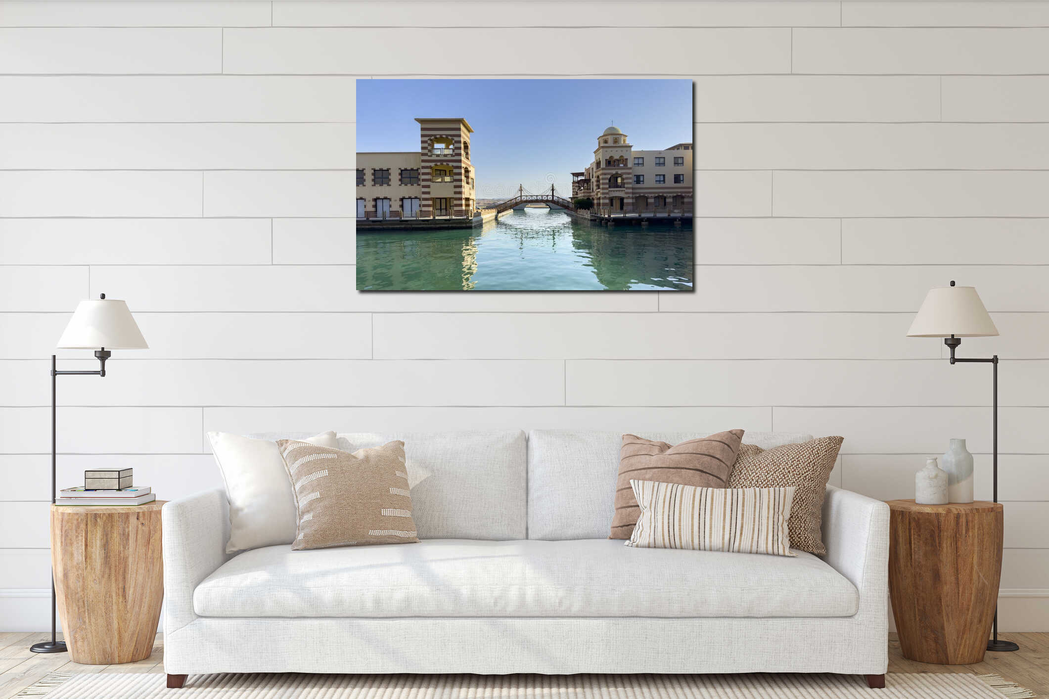 Canvas above sideboard for size context