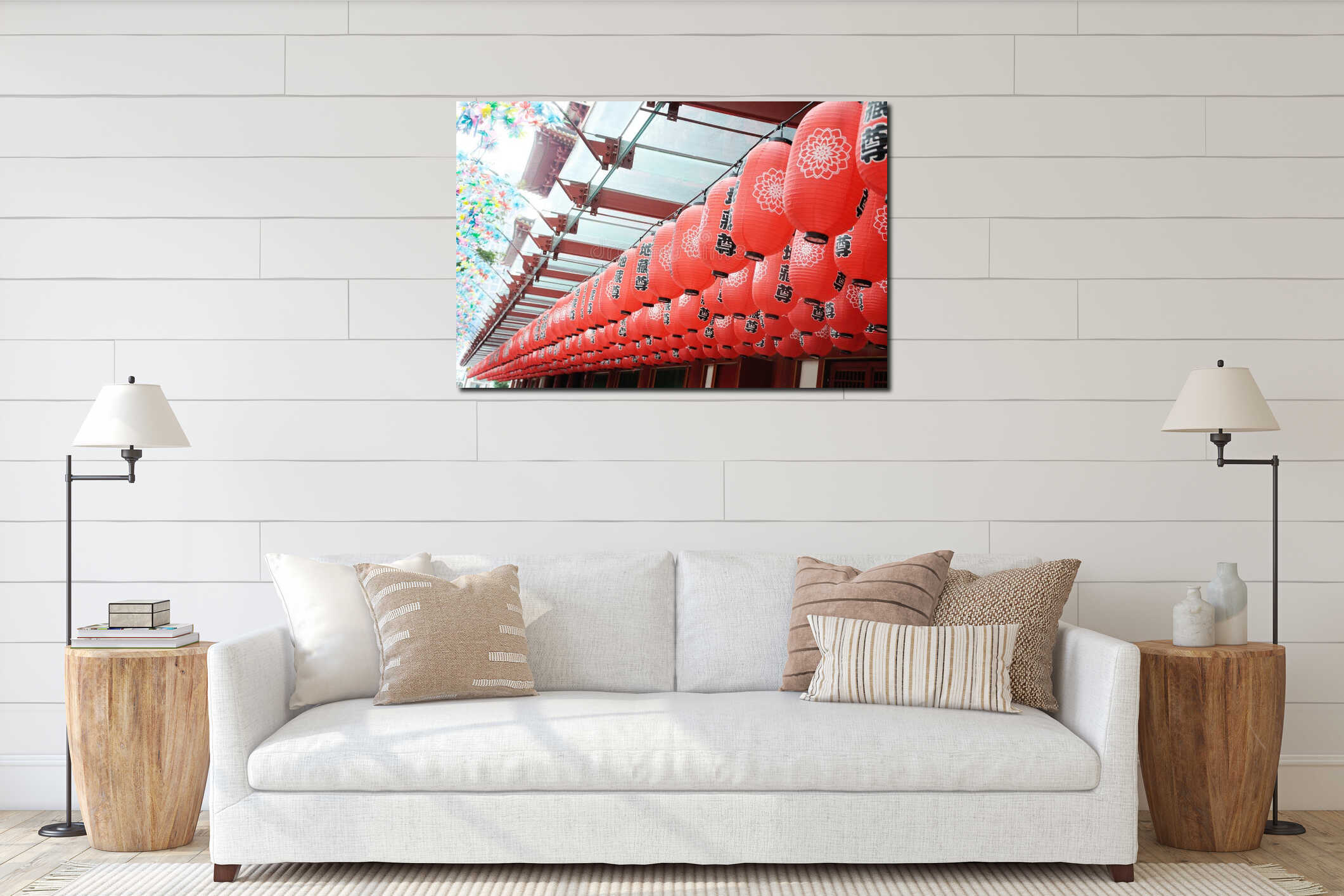 Canvas above sideboard for size context