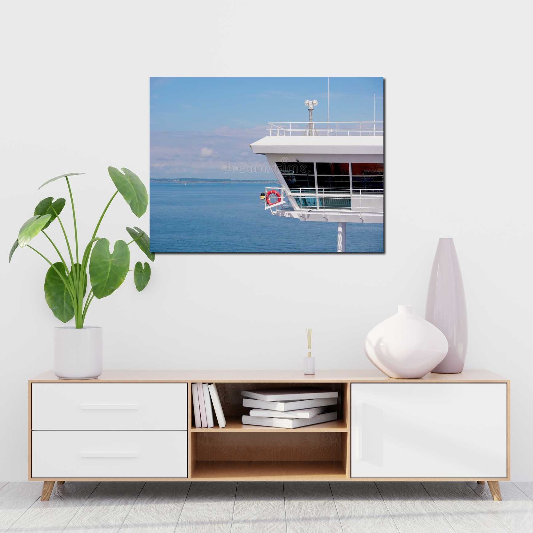 Canvas above sofa for size context