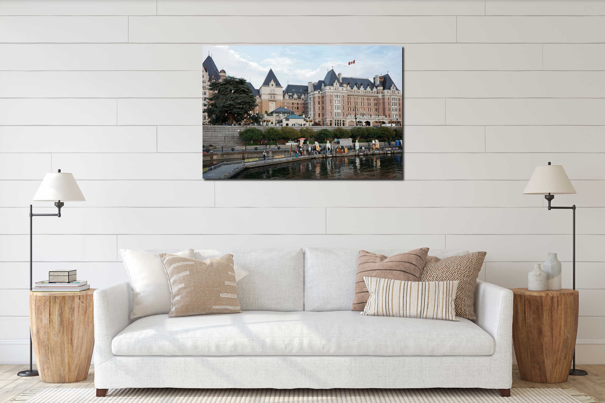 The Historic Fairmount Empress Hotel on the Waterfront in Victoria, Canada interior mockup