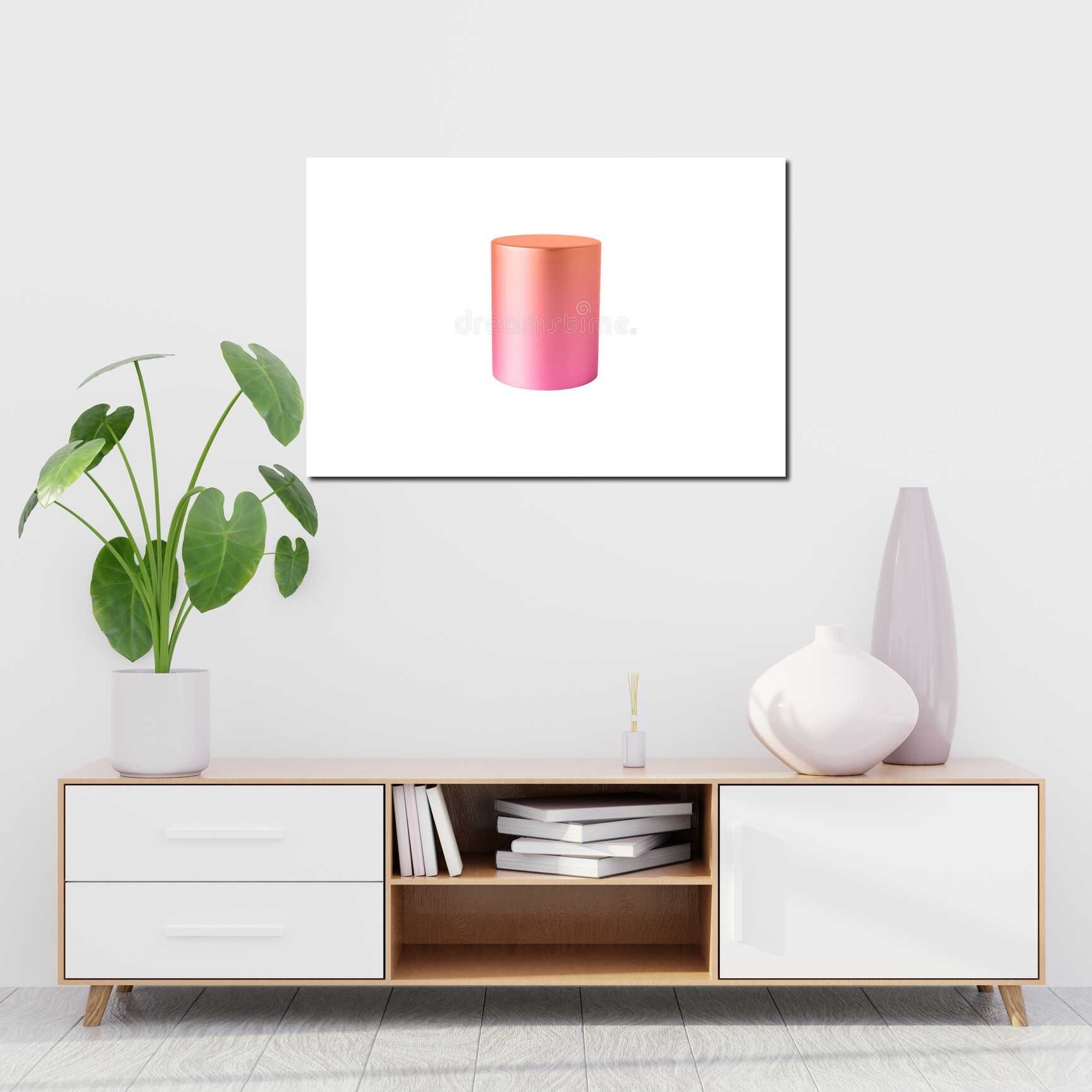 Canvas above sofa for size context