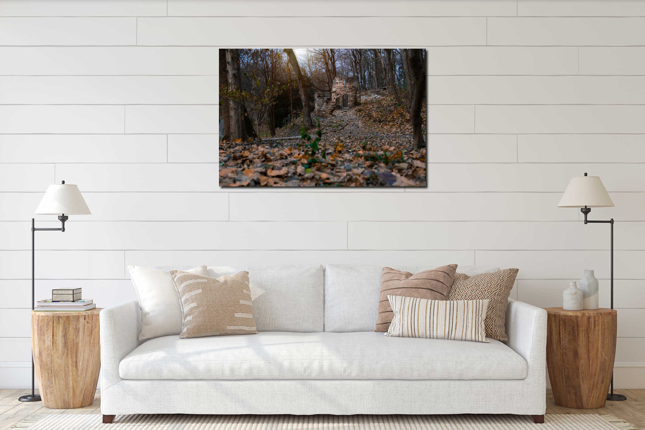 Canvas above sideboard for size context