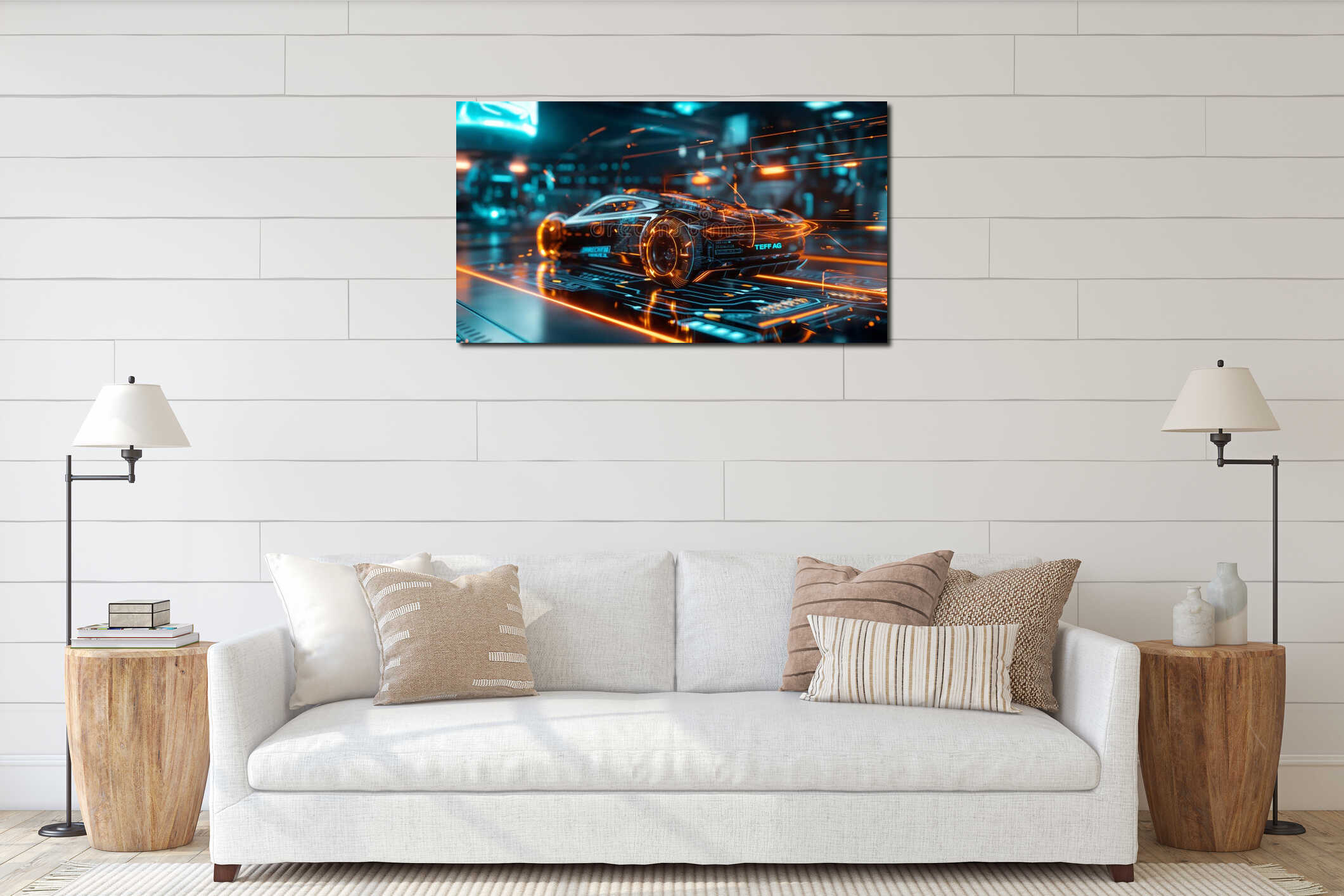 Canvas above sideboard for size context