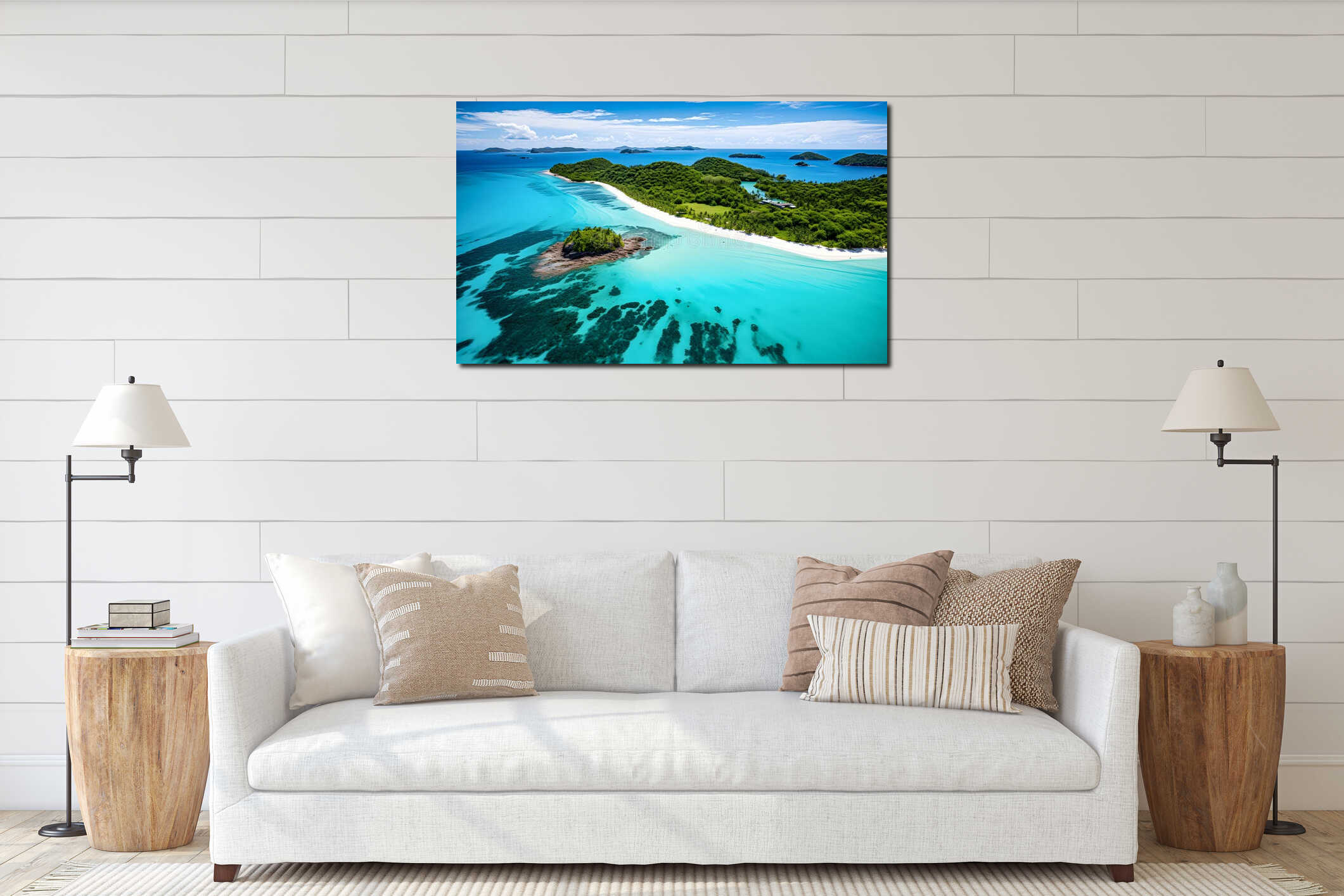 Canvas above sideboard for size context