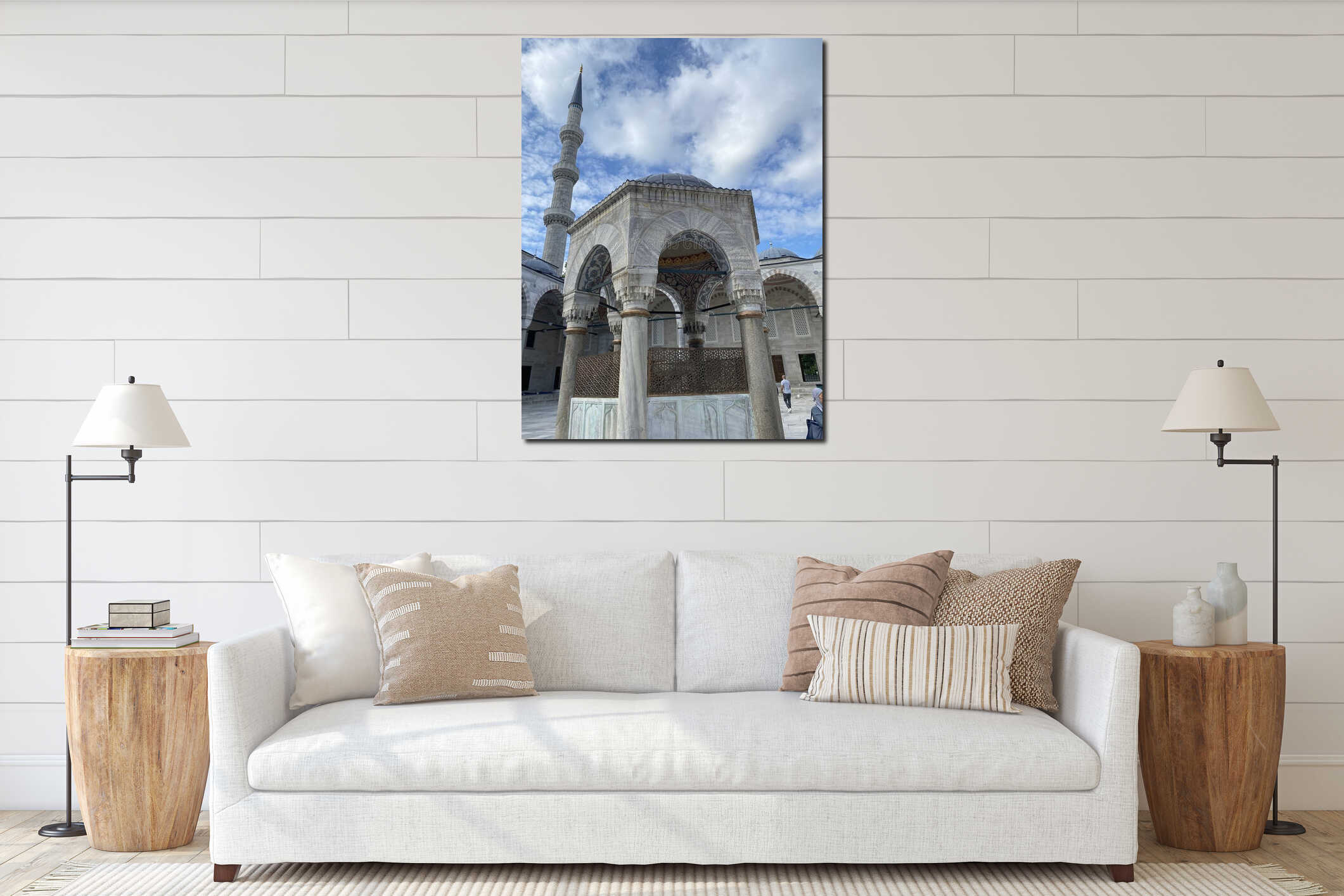 Courtyard, Blue Mosque, Sultan Ahmed Mosque, Istanbul, Turkey, Constantinople interior mockup