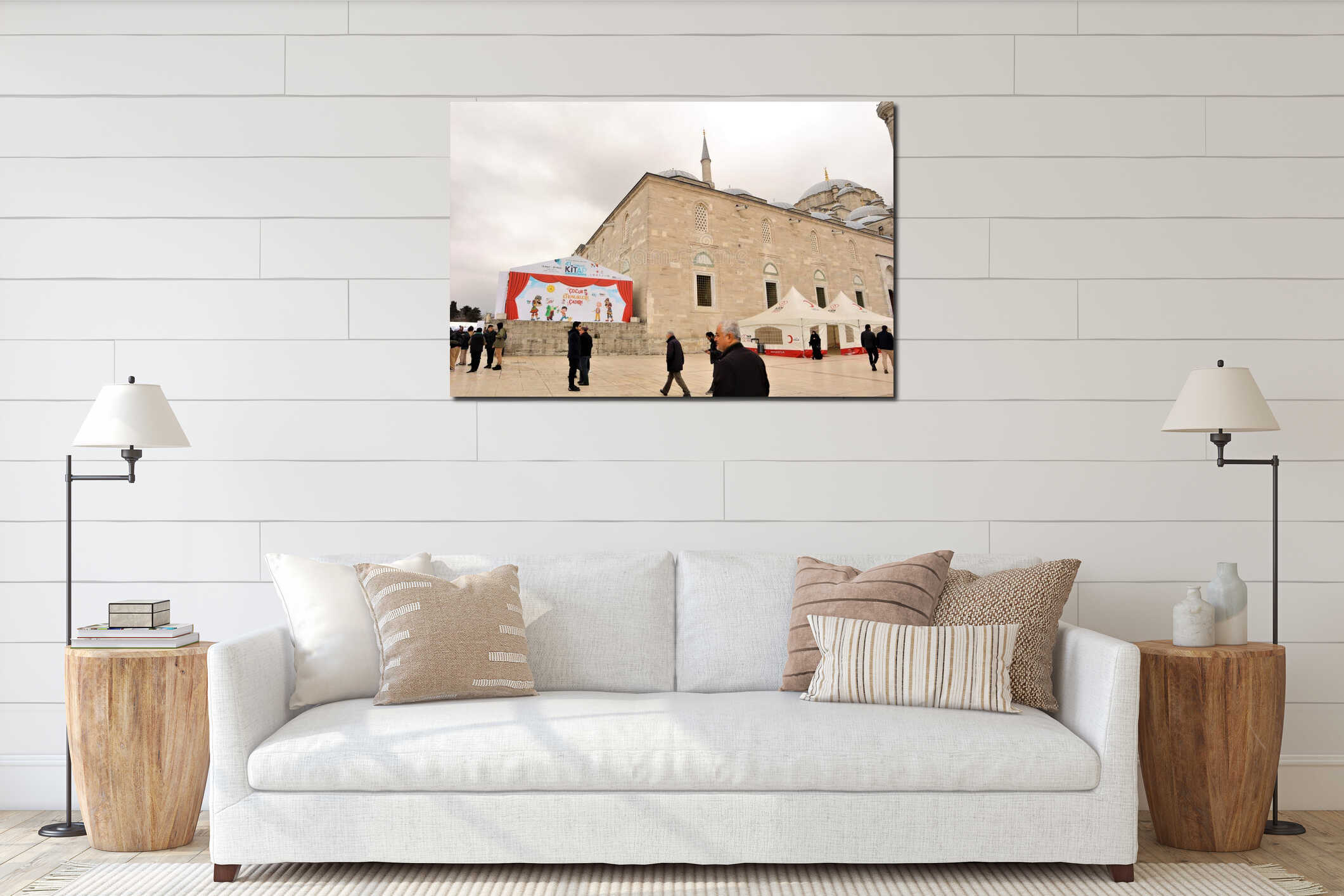 istanbul, Turkey. Sultan Ahmed Mosque Square, activity for children interior mockup