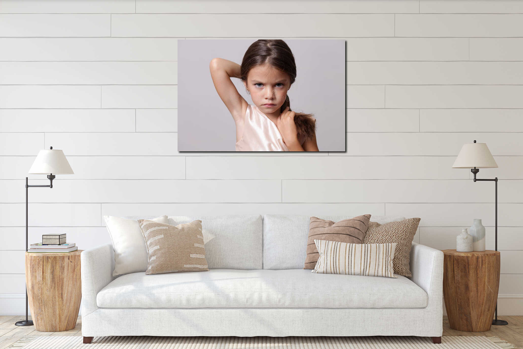 Canvas above sideboard for size context