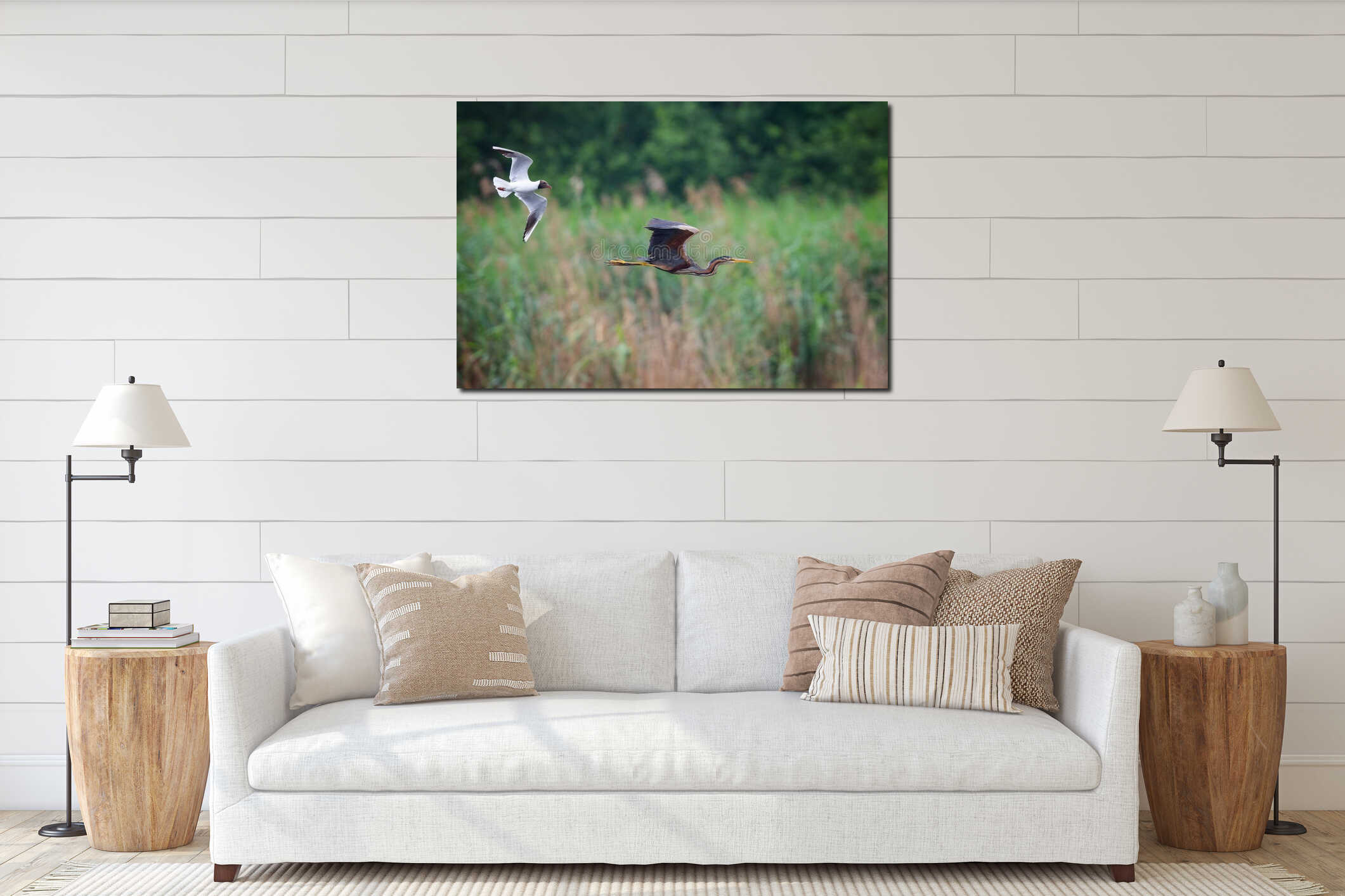 Canvas above sideboard for size context