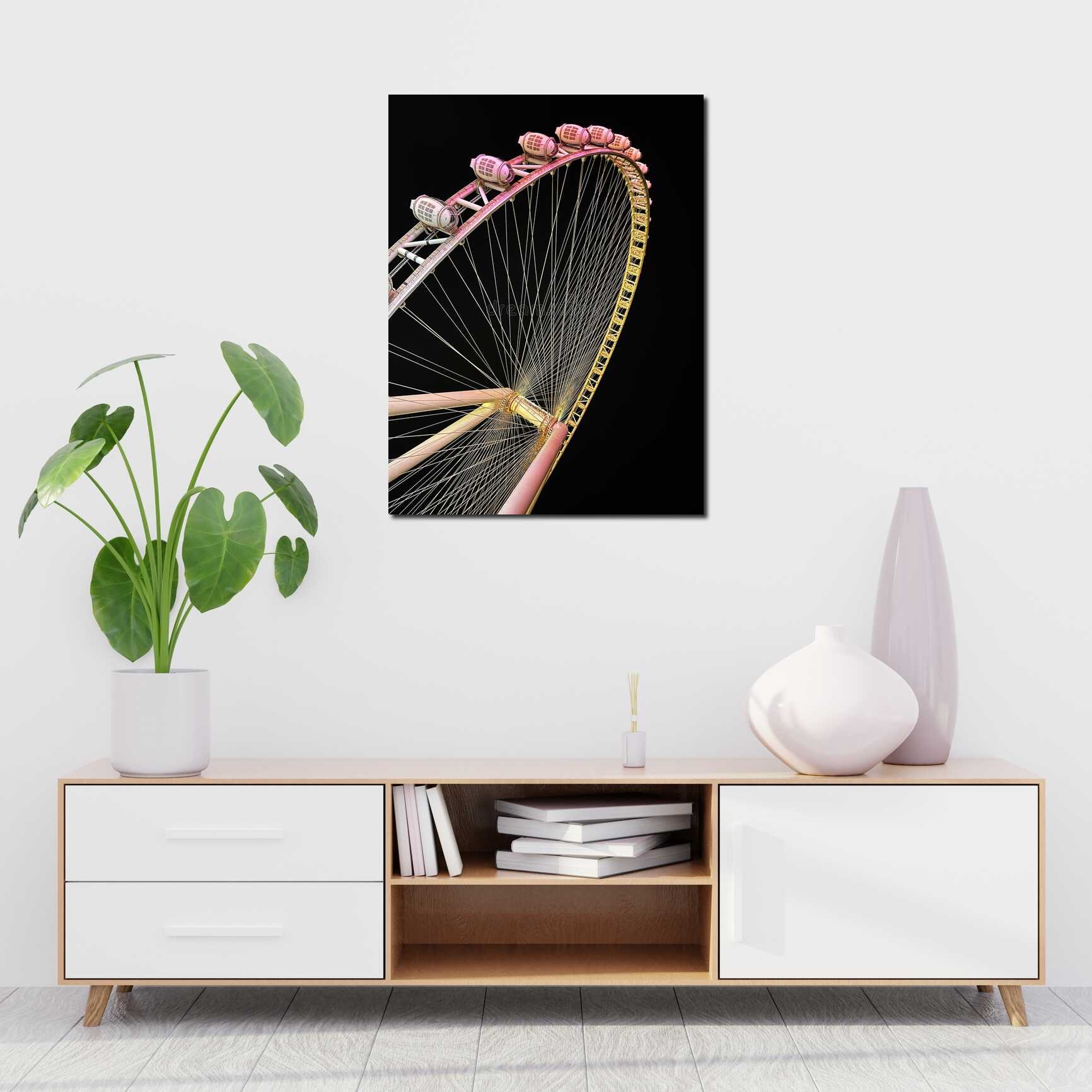 Canvas above sofa for size context