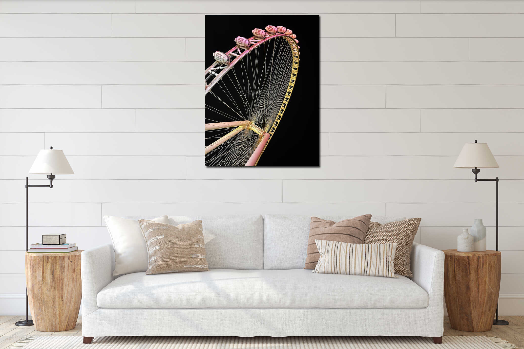 Canvas above sideboard for size context