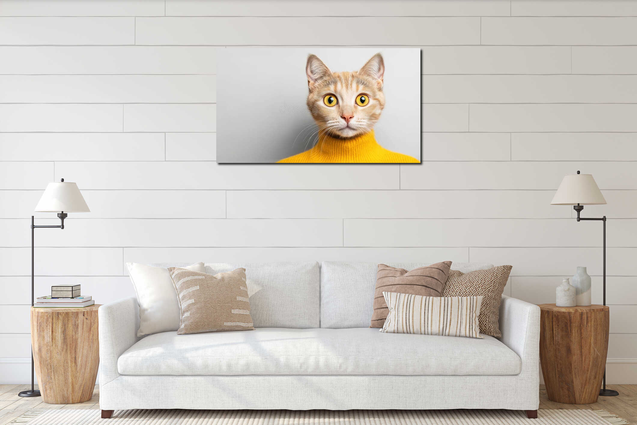 Canvas above sideboard for size context