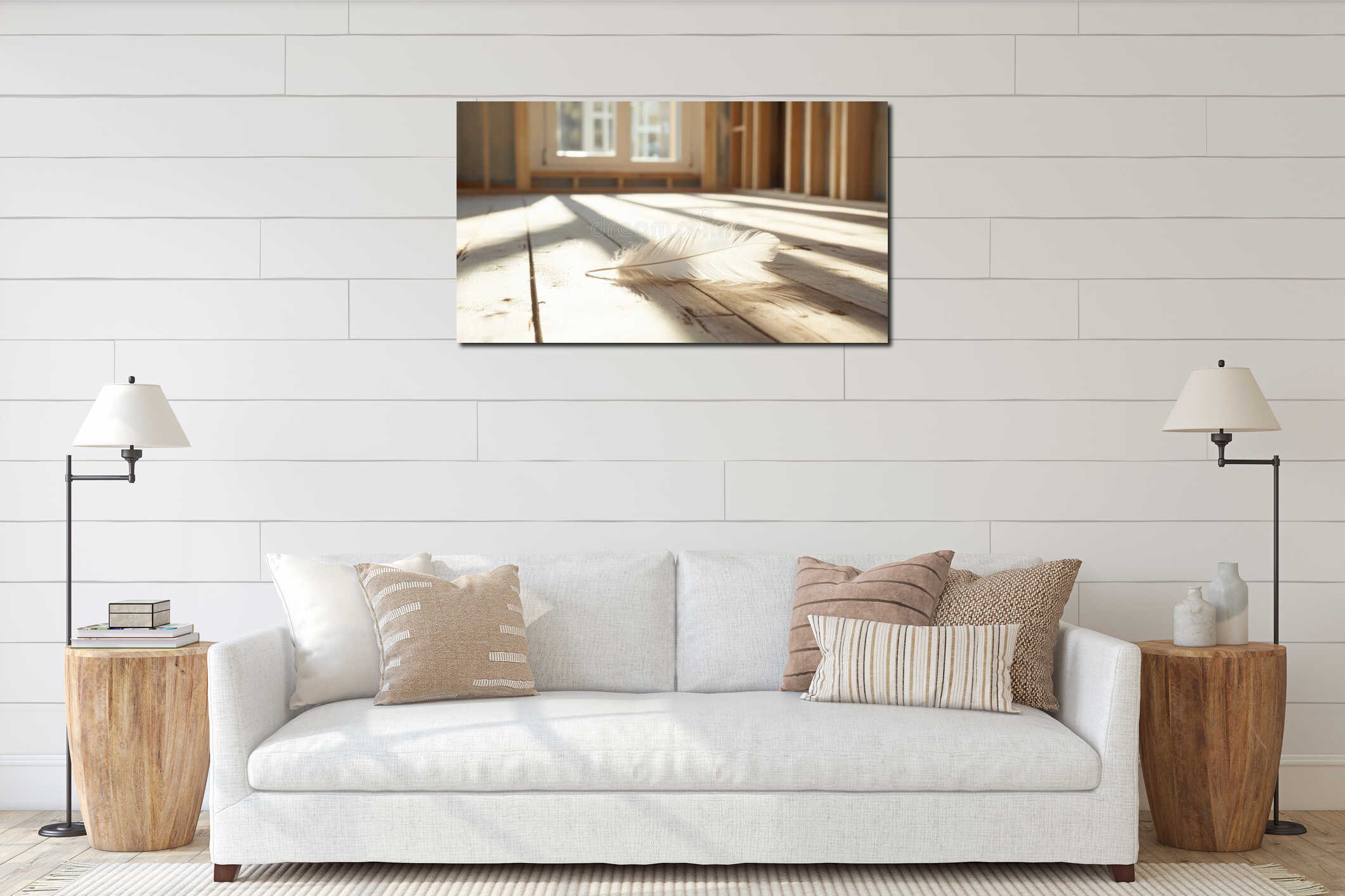 Canvas above sideboard for size context