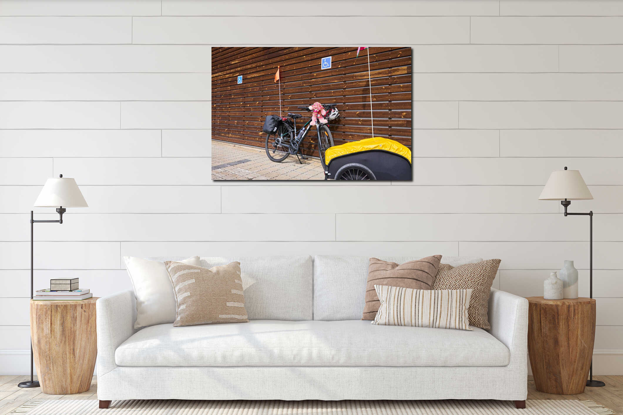 Canvas above sideboard for size context